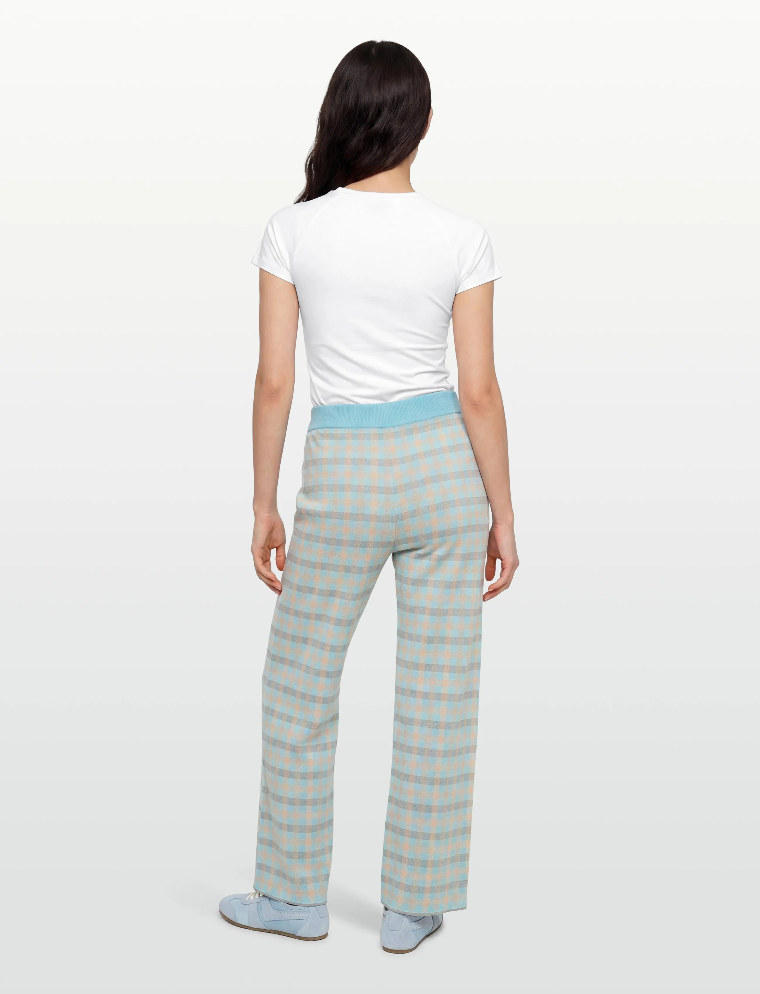 Maison Kitsune - KNIT PANT - straight leg trousers - sky - 4