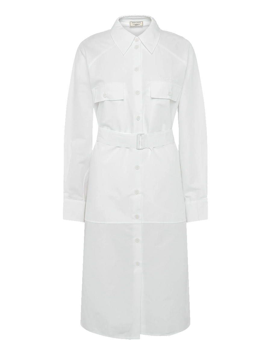 Maison Kitsune - SHIRT DRESS - hemdkleider - white - 0