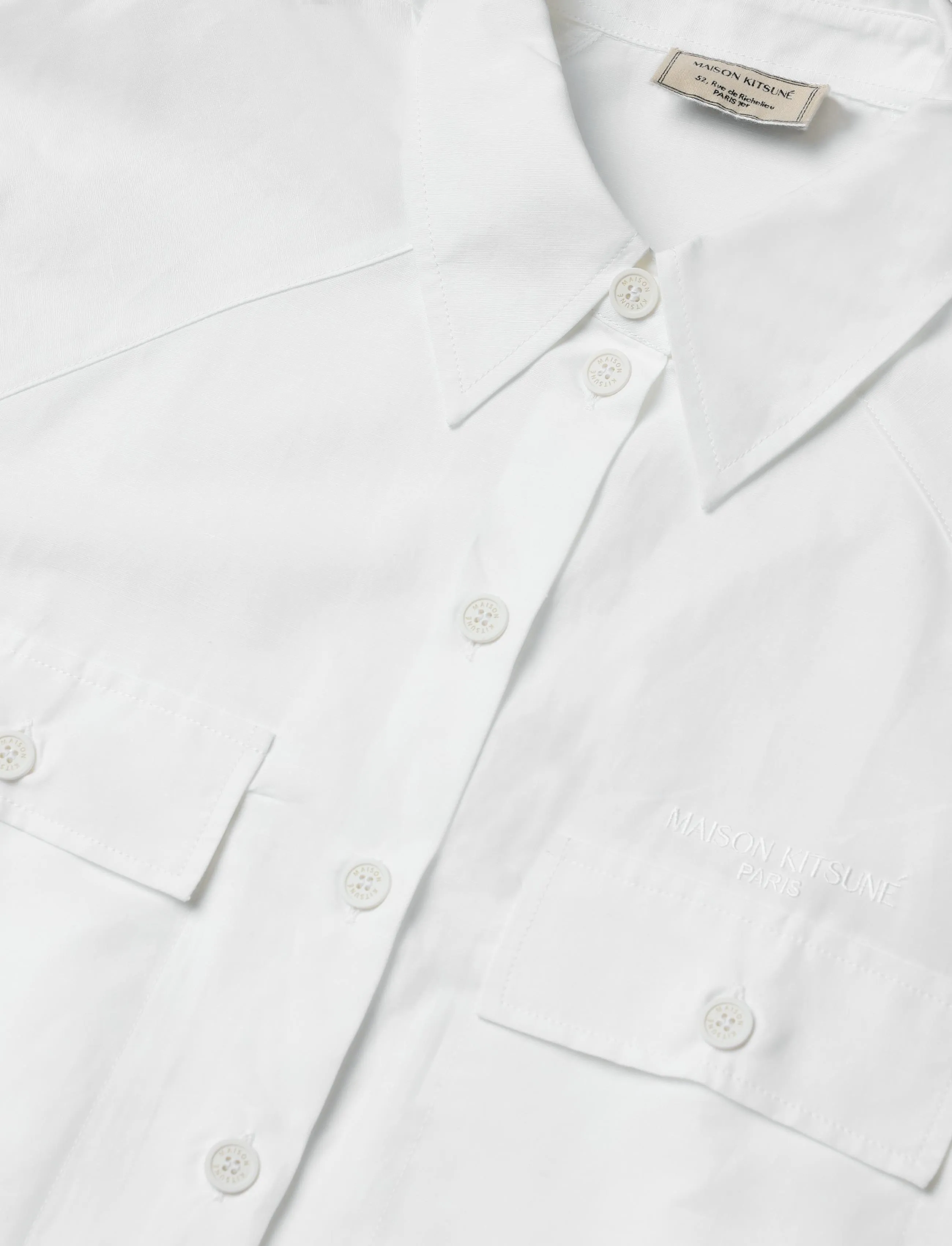 Maison Kitsune - SHIRT DRESS - hemdkleider - white - 2