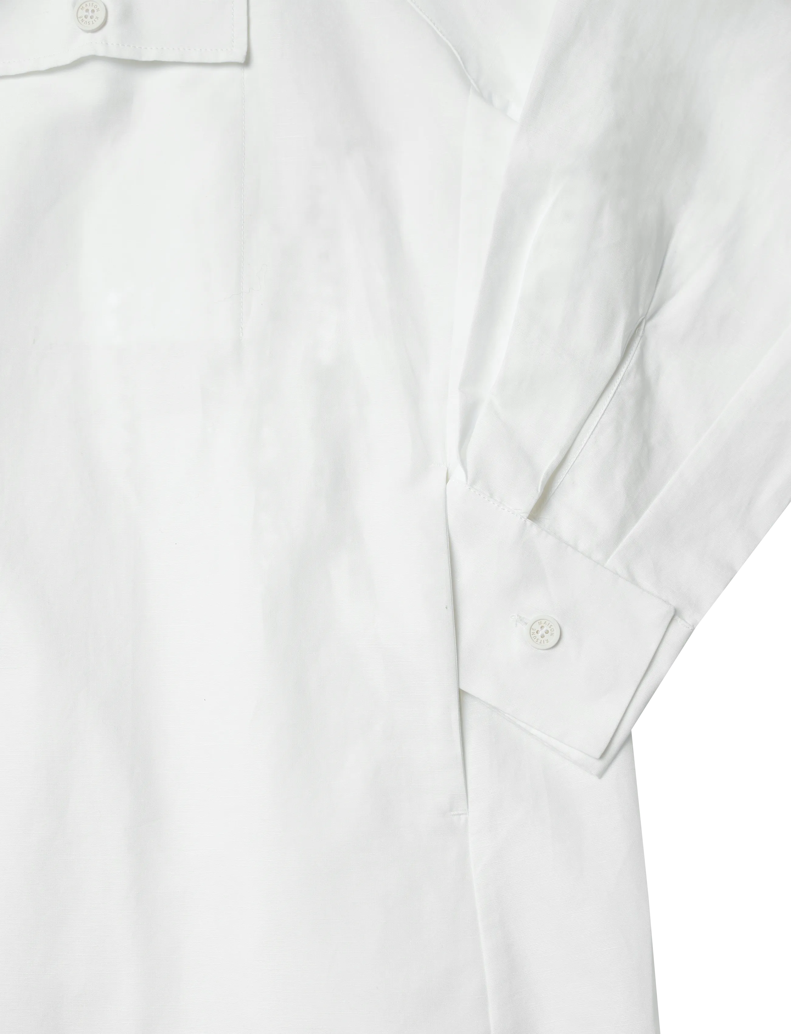 Maison Kitsune - SHIRT DRESS - hemdkleider - white - 3