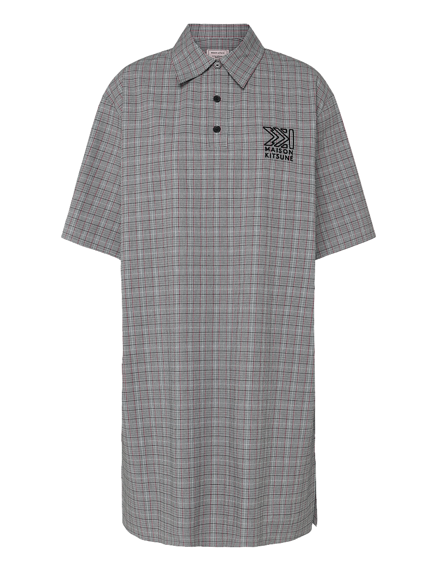 Maison Kitsune - BUTTONED POLO DRESS - skjortklänningar - black - 1