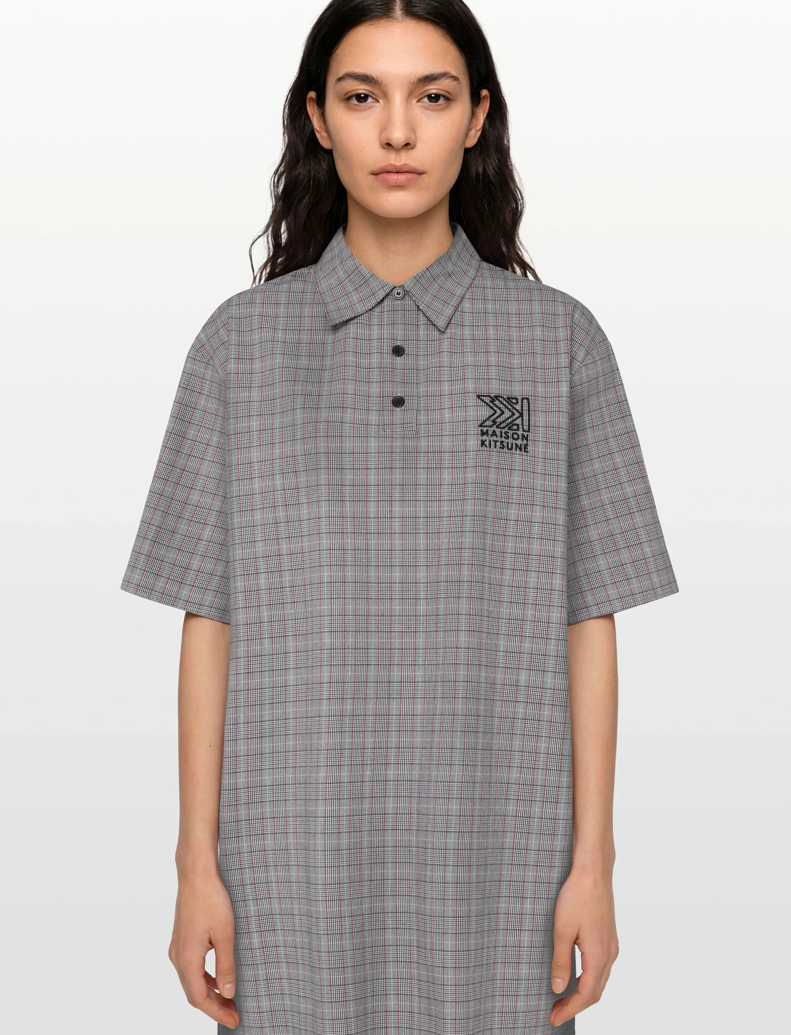 Maison Kitsune - BUTTONED POLO DRESS - black - 3