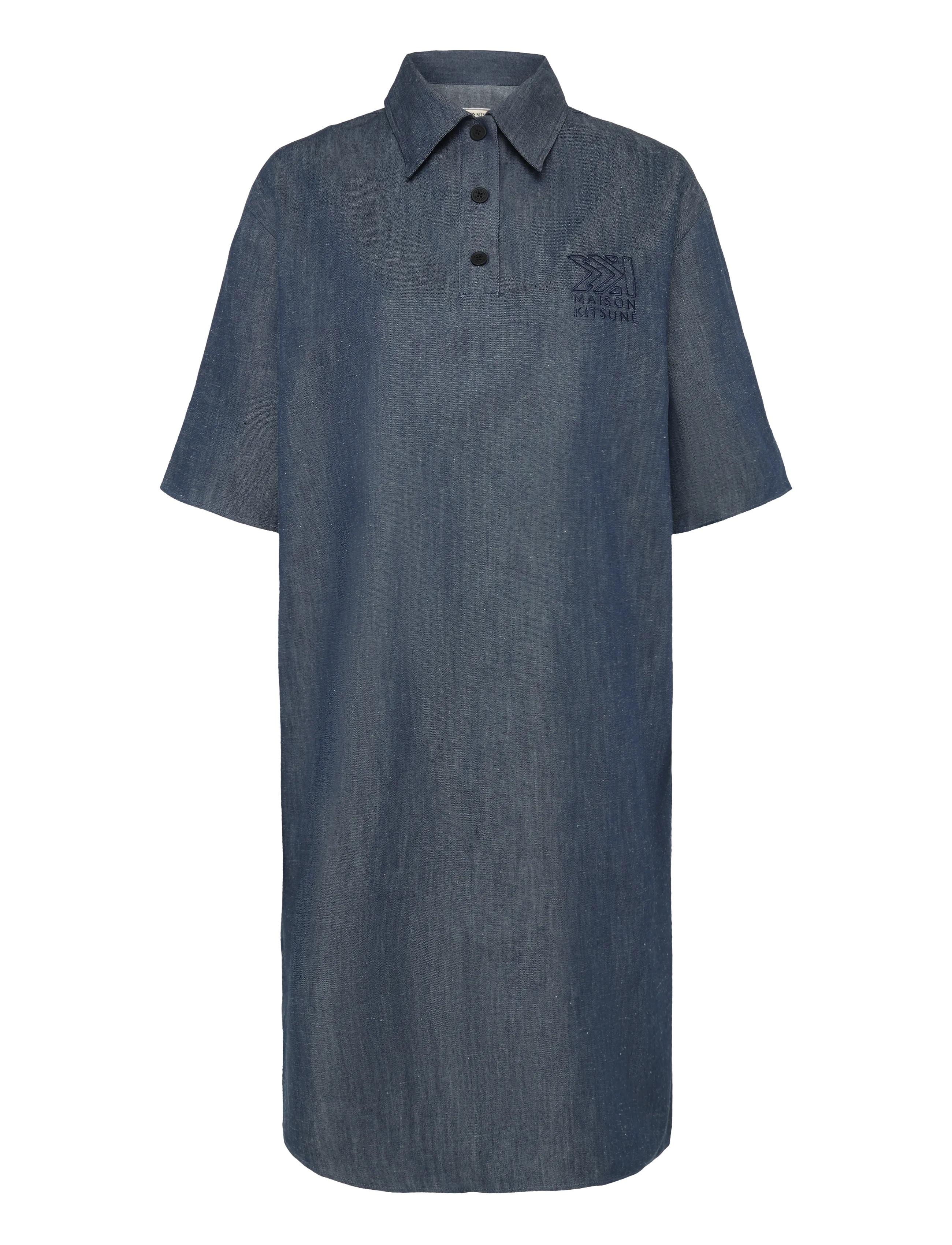 Maison Kitsune BUTTONED POLO DRESS - Jeansmode - INDIGO / navy