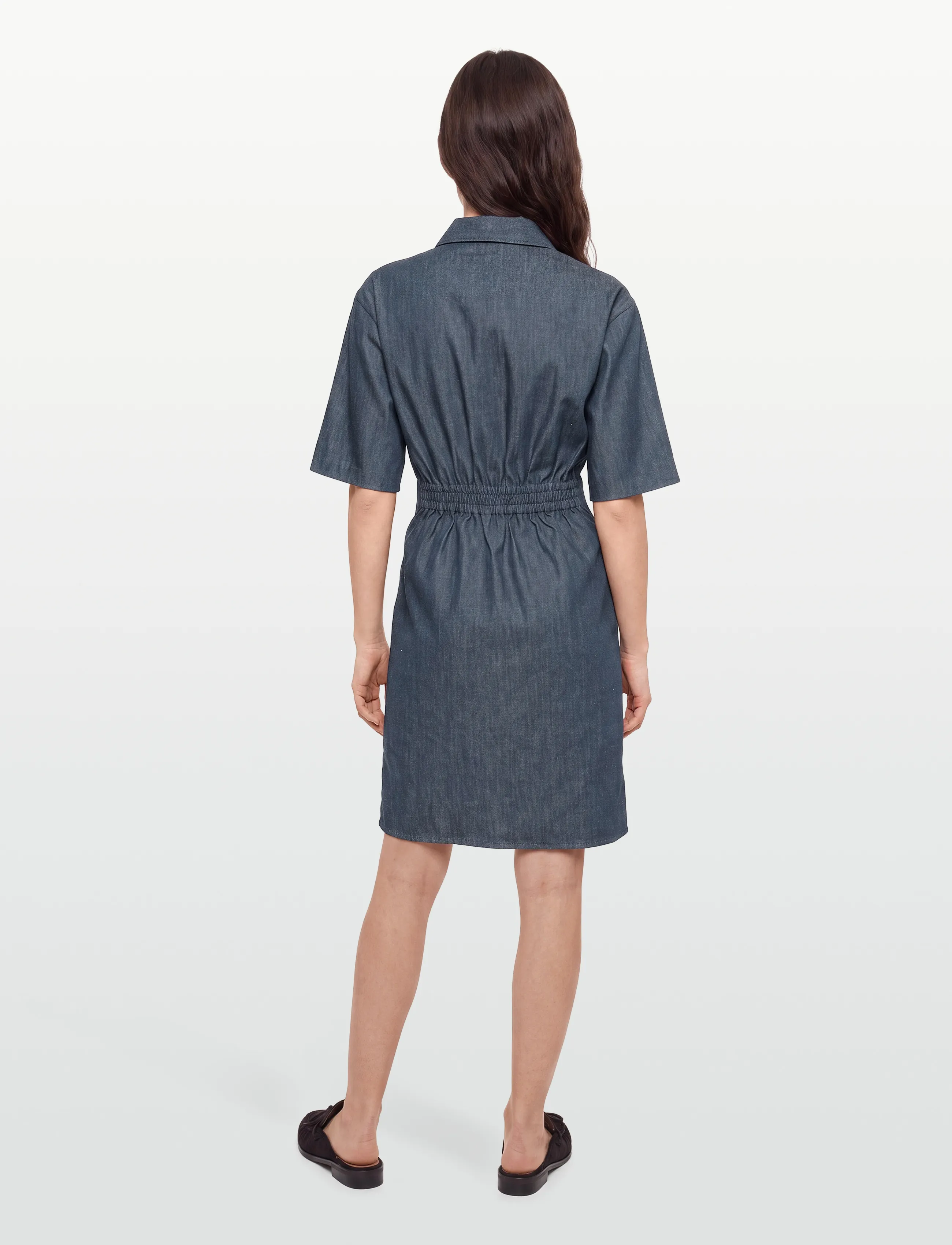 Maison Kitsune - BUTTONED POLO DRESS - skjortekjoler - indigo - 4