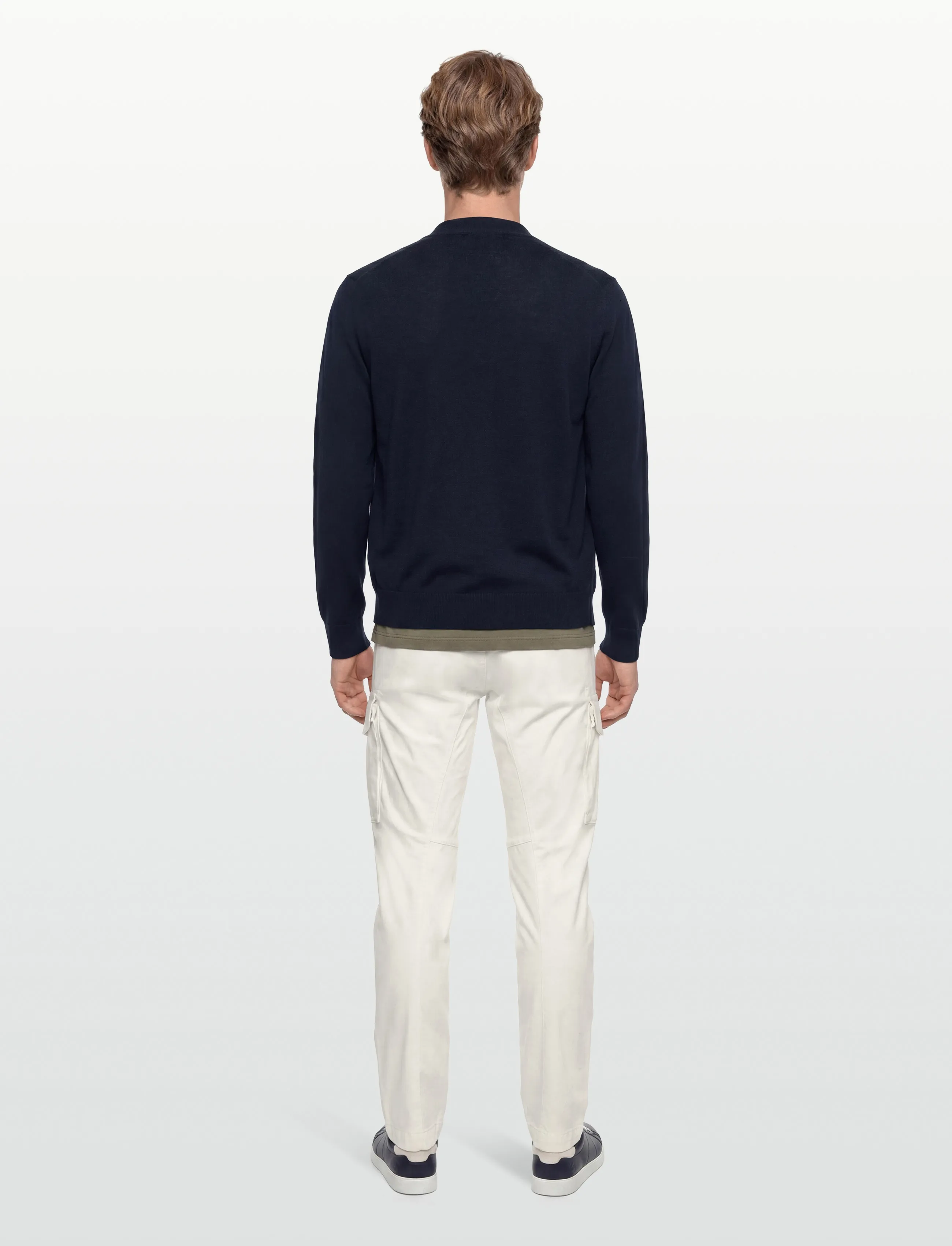 Maison Kitsune - TRICOLOR FOX PATCH CLASSIC CARDIGAN - cardigans - navy - 4