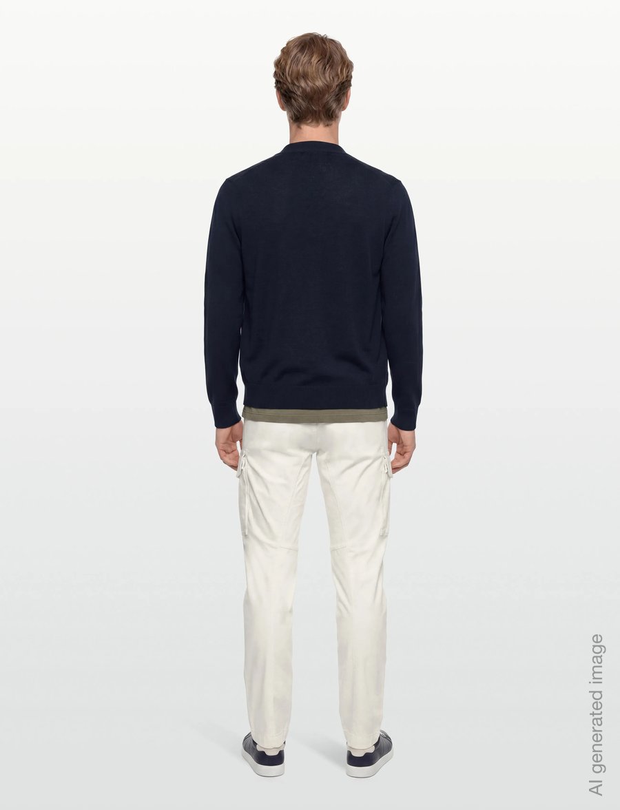 Maison Kitsune - TRICOLOR FOX PATCH CLASSIC CARDIGAN - cardigans - navy - 4
