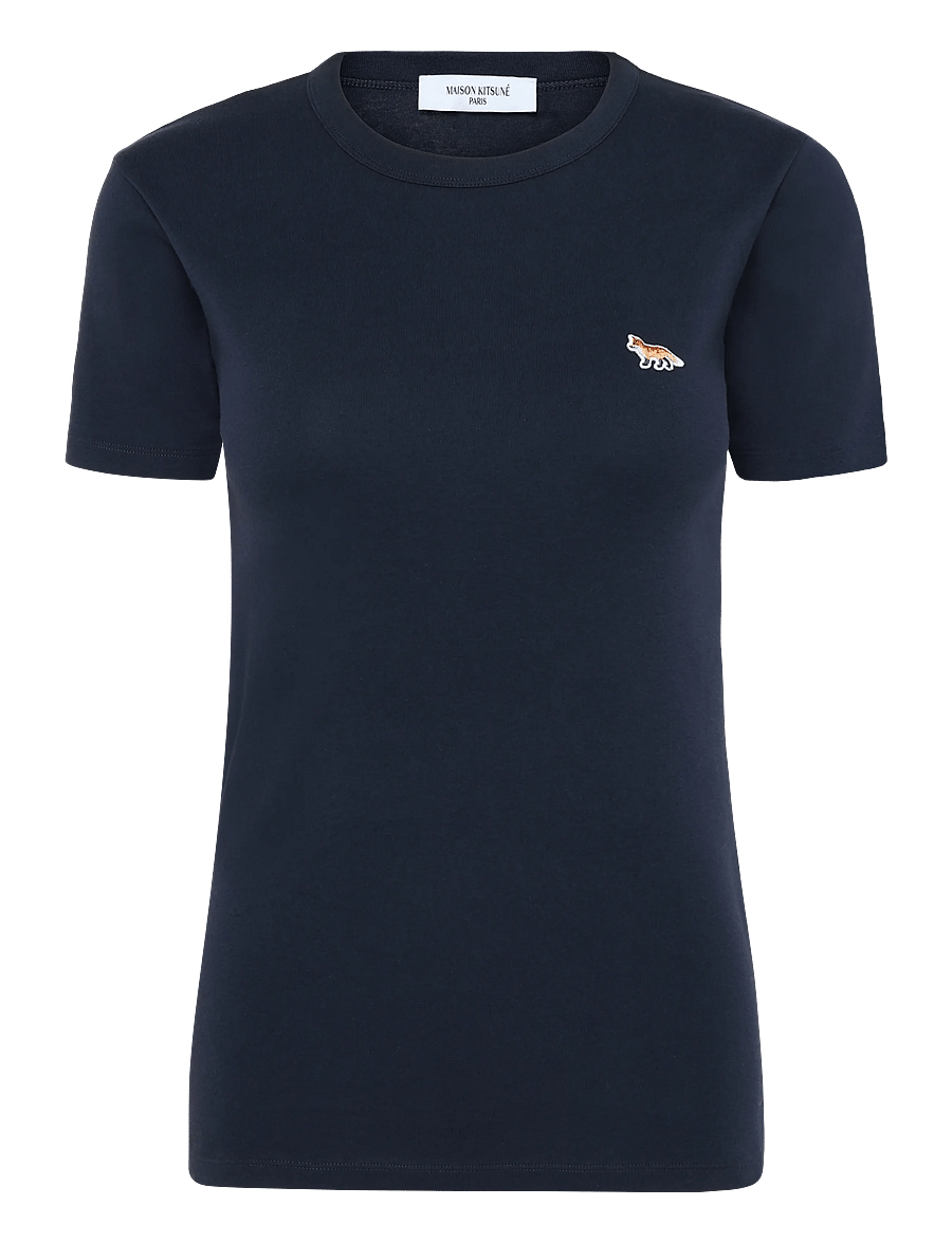 Maison Kitsune - PROFILE FOX PATCH FITTED TEE-SHIRT - t-shirts - navy - 1