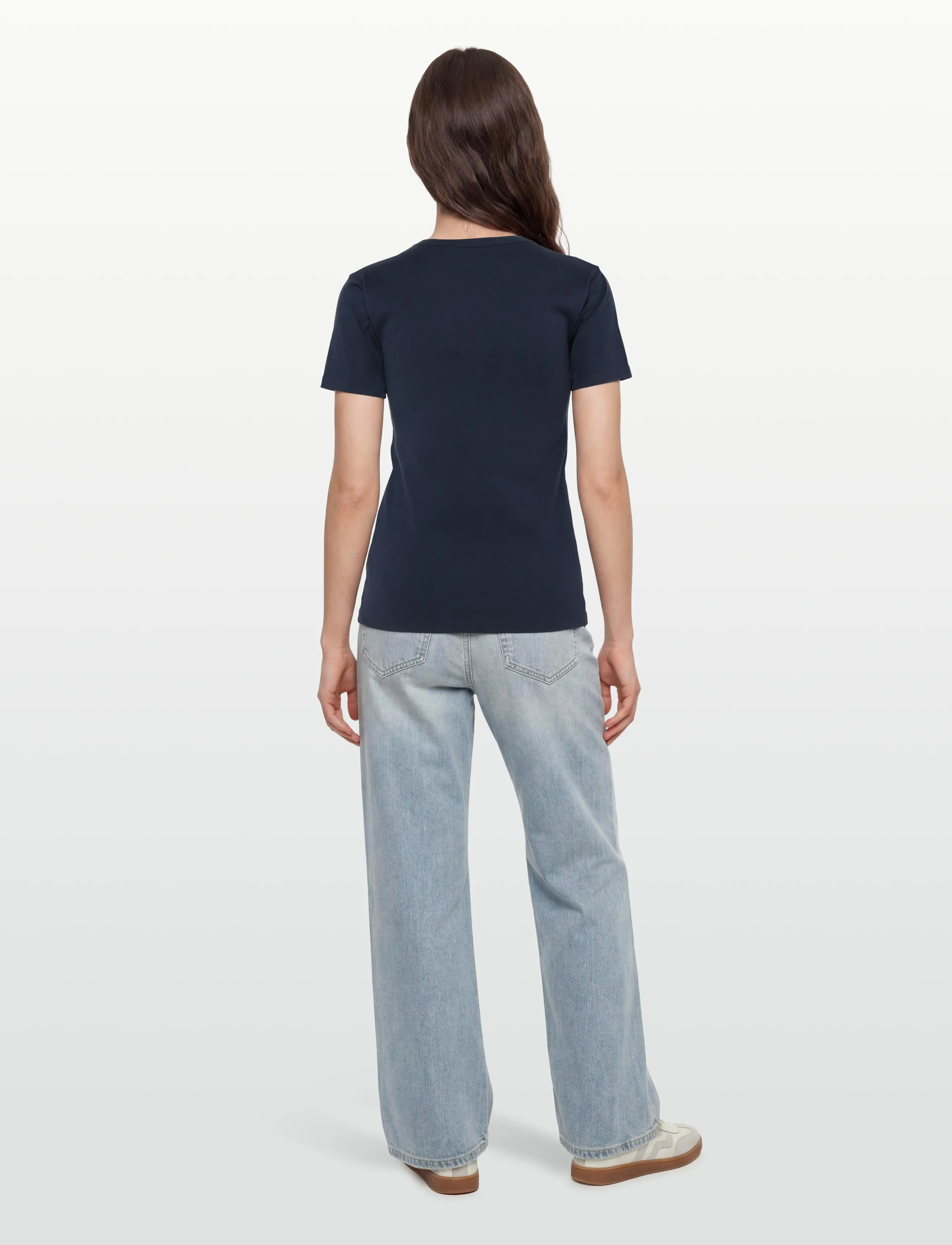 Maison Kitsune - PROFILE FOX PATCH FITTED TEE-SHIRT - navy - 4
