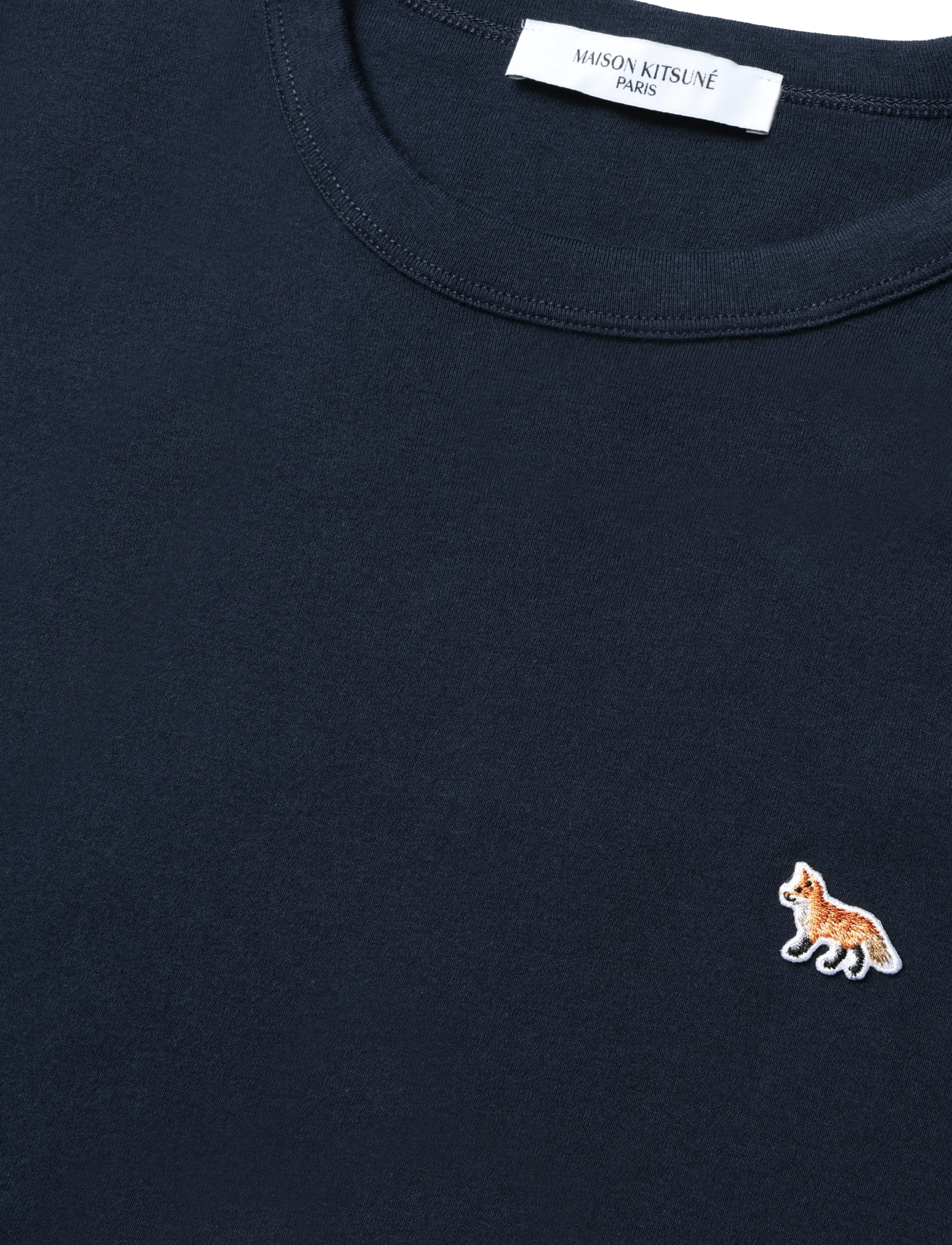 Maison Kitsune - PROFILE FOX PATCH FITTED TEE-SHIRT - navy - 5