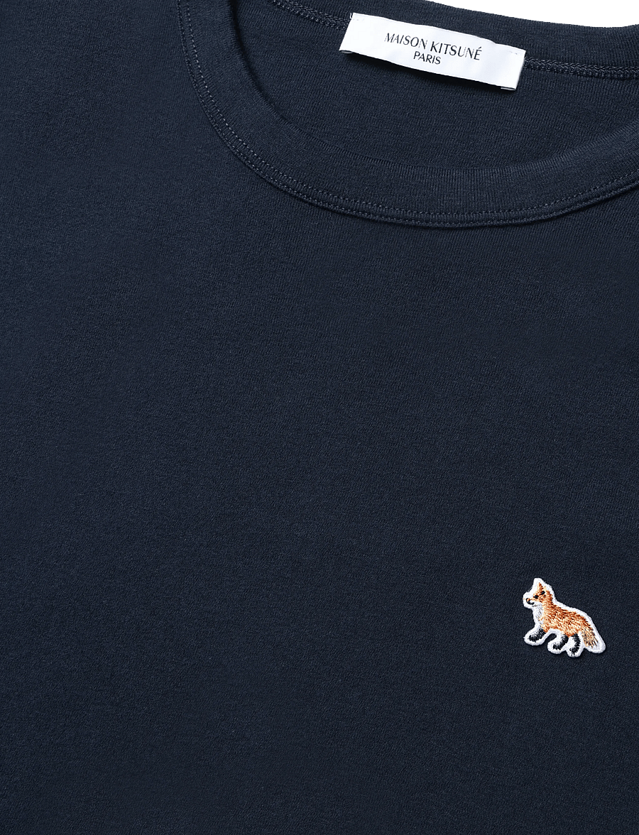Maison Kitsune - PROFILE FOX PATCH FITTED TEE-SHIRT - t-shirts - navy - 5