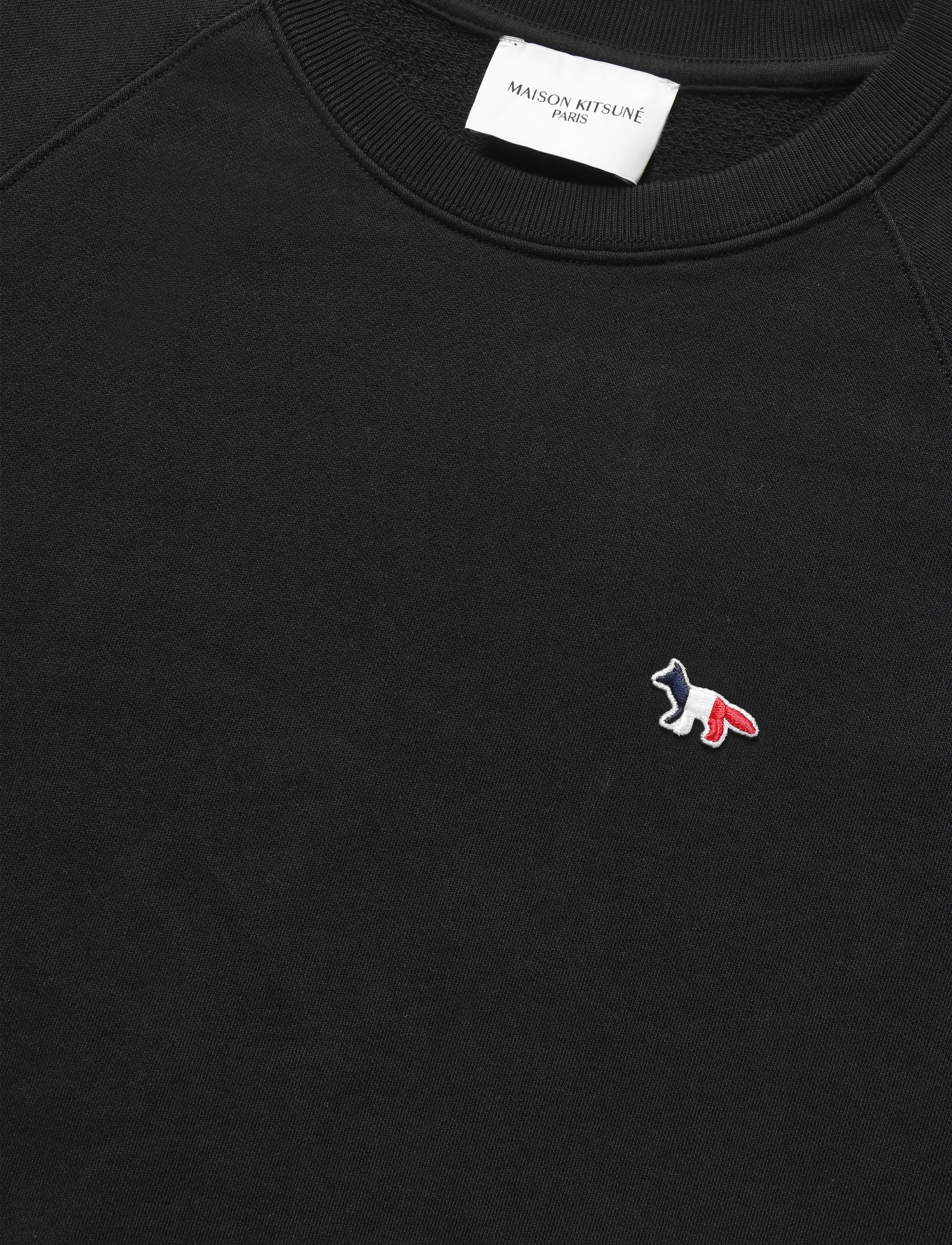 Maison Kitsune - TRICOLOR FOX PATCH ADJUSTED SWEATSHIRT - sweatshirts - black - 5