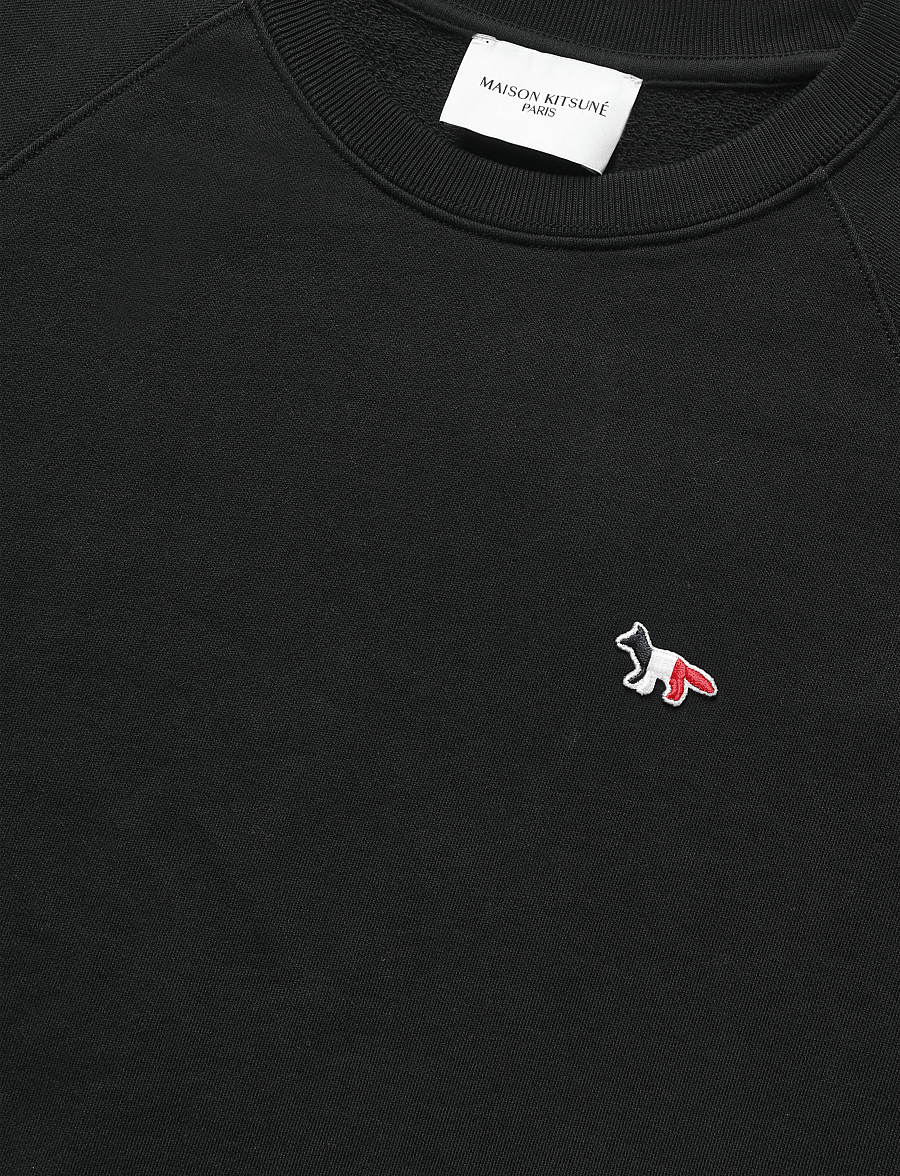 Maison Kitsune - TRICOLOR FOX PATCH ADJUSTED SWEATSHIRT - sweatshirts - black - 5
