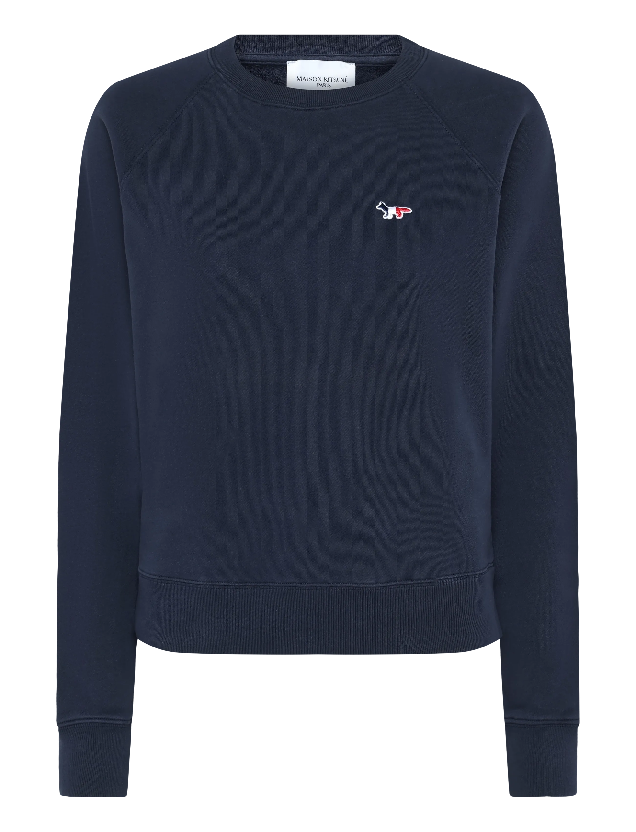 Maison Kitsune TRICOLOR FOX PATCH ADJUSTED SWEATSHIRT - Dressipluusid - NAVY / navy