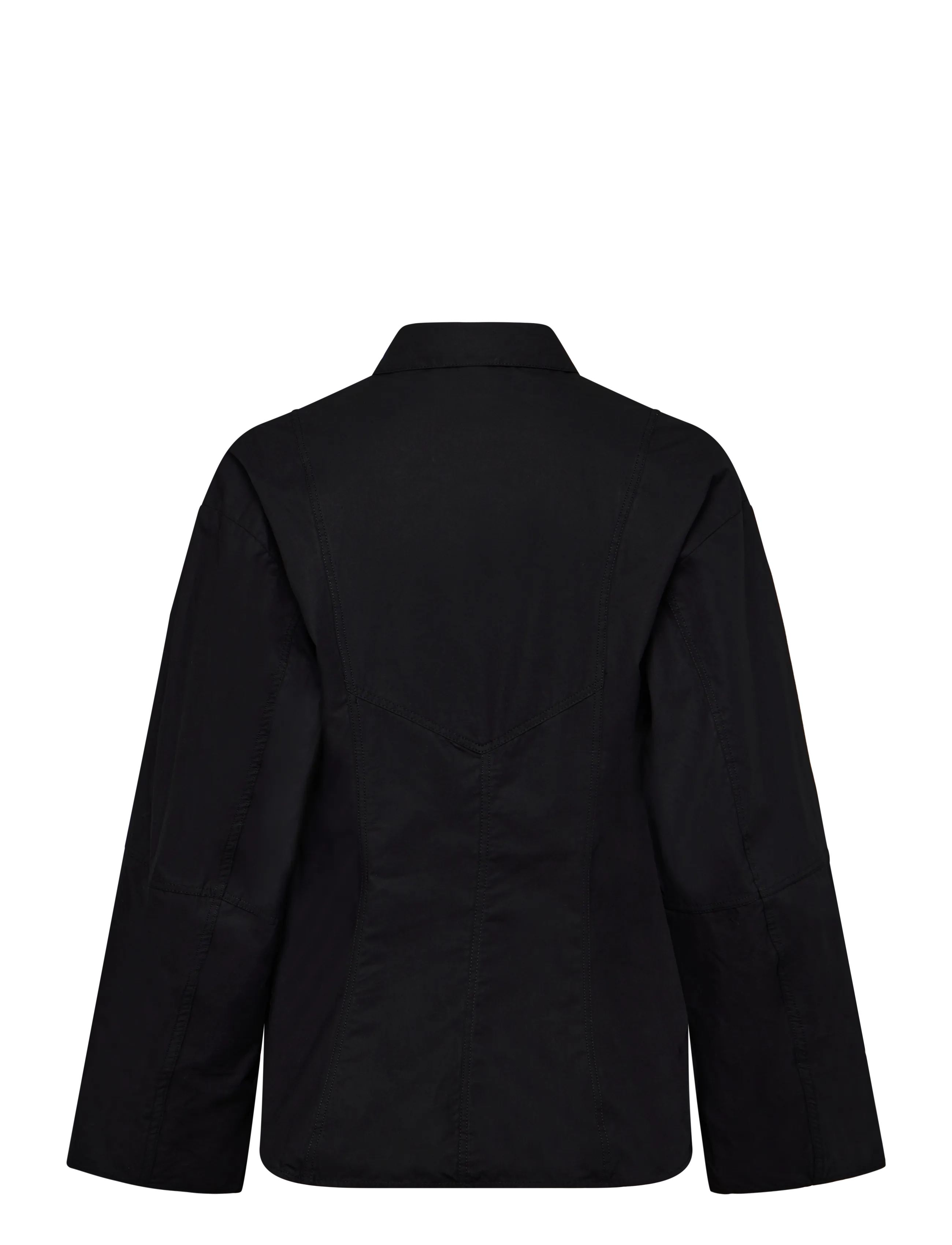 Maison Kitsune - DRAWSTRING PANNEL SHIRT - black - 1
