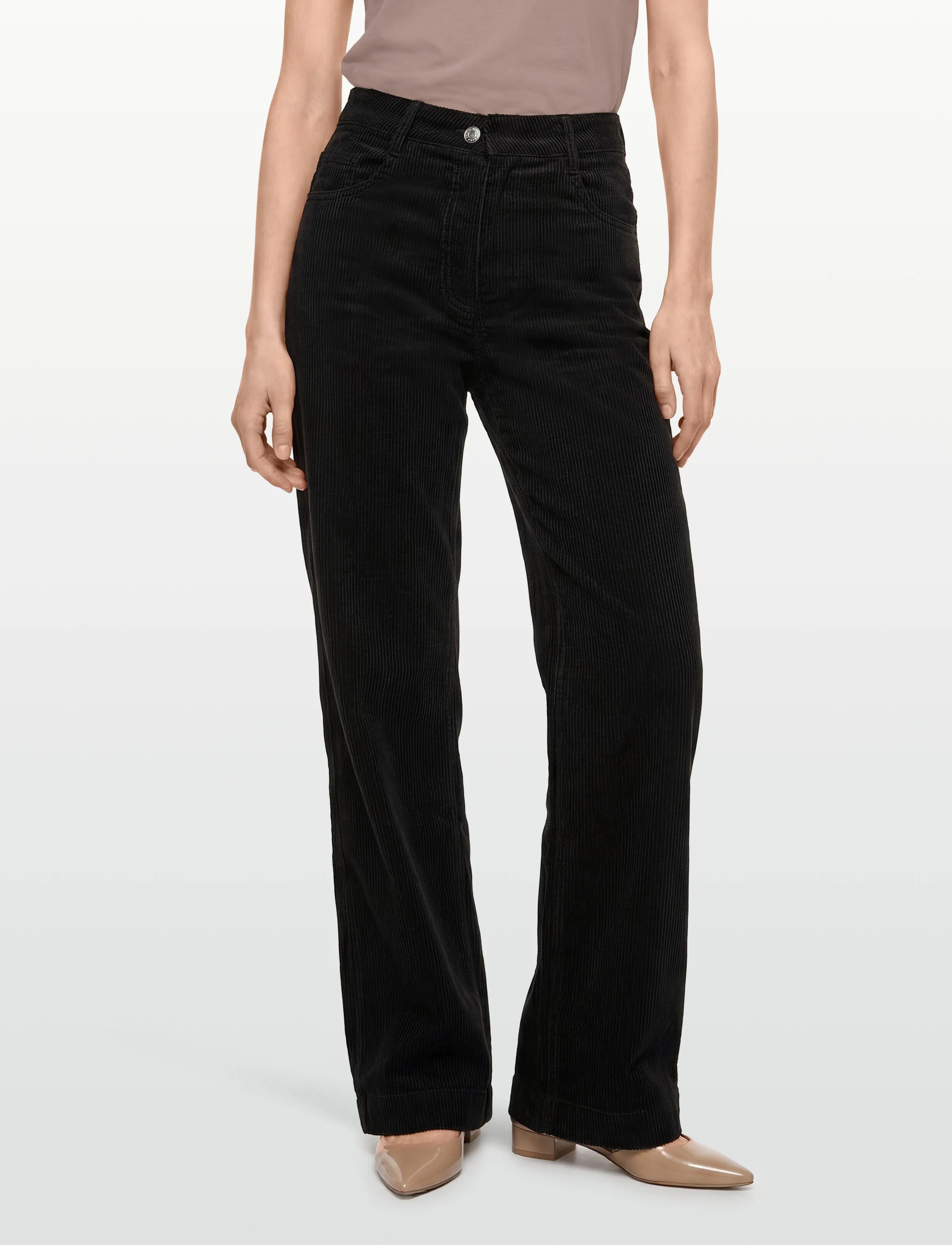 Maison Kitsune - 5 POCKETS FLARED PANTS - bukser med lige ben - black - 3