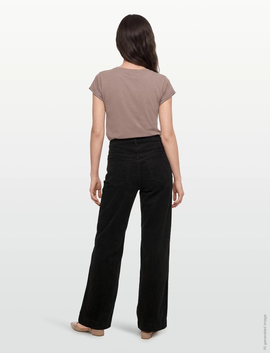 Maison Kitsune - 5 POCKETS FLARED PANTS - bukser med lige ben - black - 4