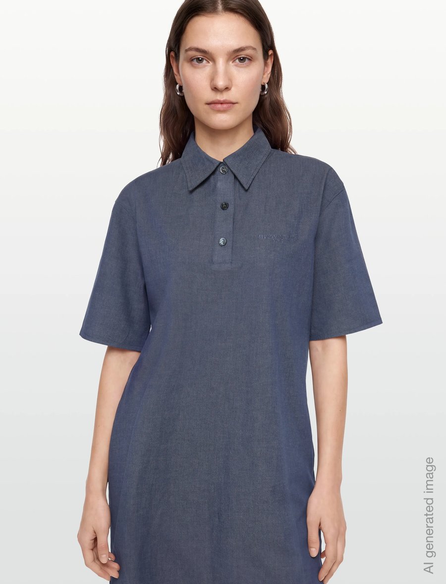 Maison Kitsune - POLO DRESS - hemdkleider - navy - 3