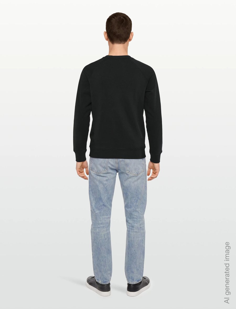Maison Kitsune - GREY FOX HEAD PATCH CLASSIC SWEATSHIRT - kläder - black - 4