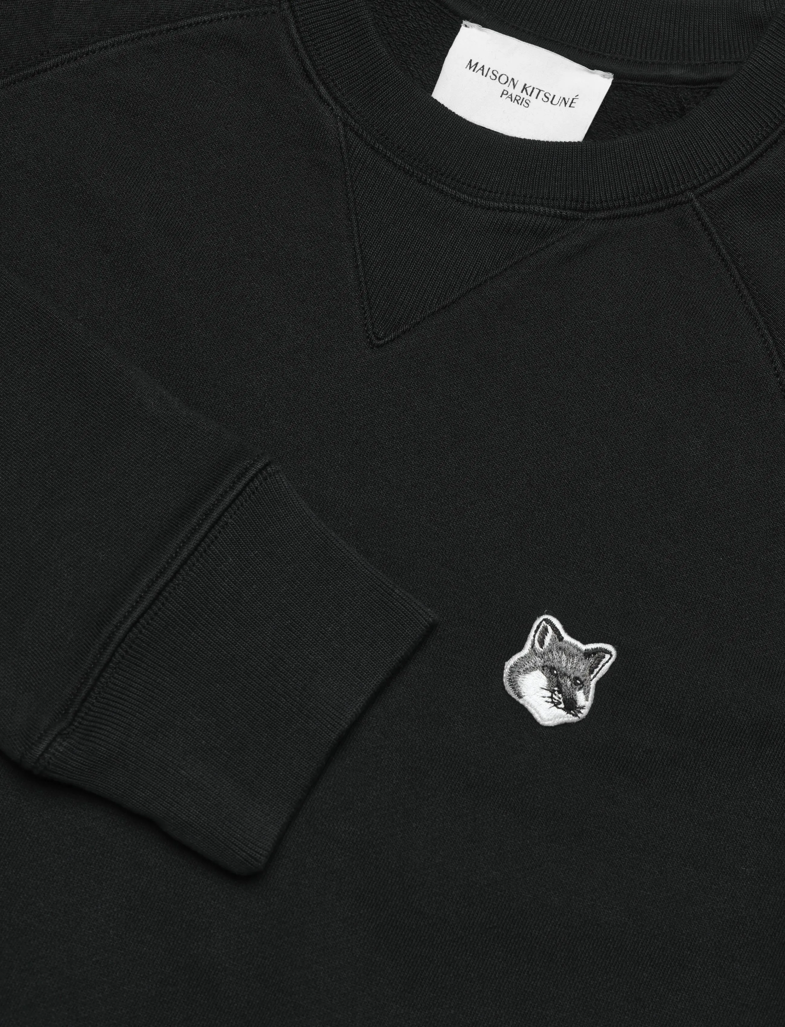 Maison Kitsune - GREY FOX HEAD PATCH CLASSIC SWEATSHIRT - black - 2