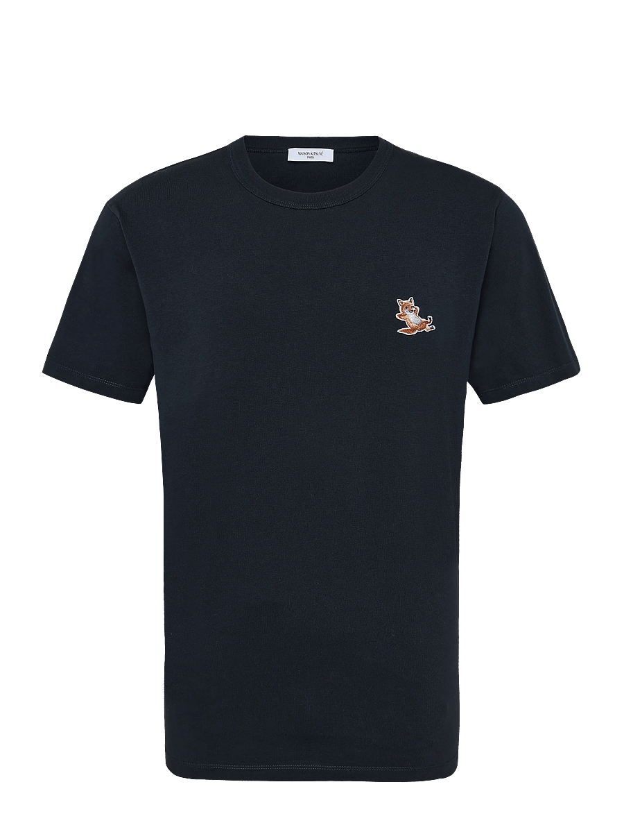 Maison Kitsune - CHILLAX FOX PATCH CLASSIC TEE-SHIRT - kortärmade t-shirts - navy - 1