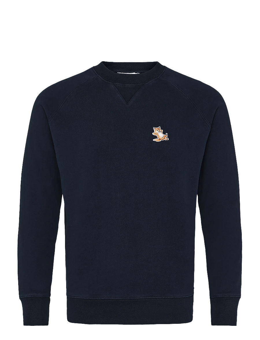 Maison Kitsune - CHILLAX FOX PATCH CLASSIC SWEATSHIRT - sweatshirts - navy - 1