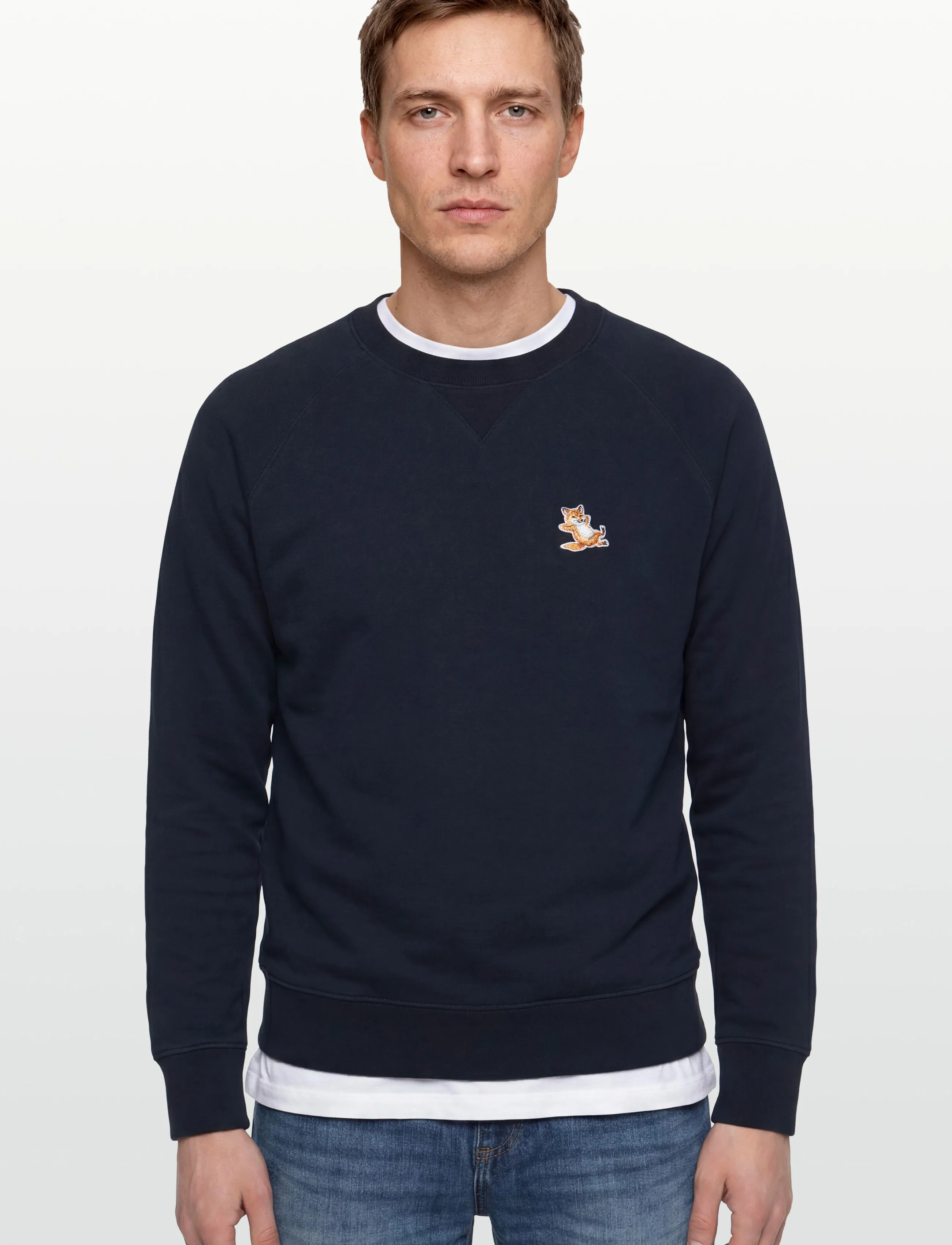 Maison Kitsune - CHILLAX FOX PATCH CLASSIC SWEATSHIRT - navy - 3