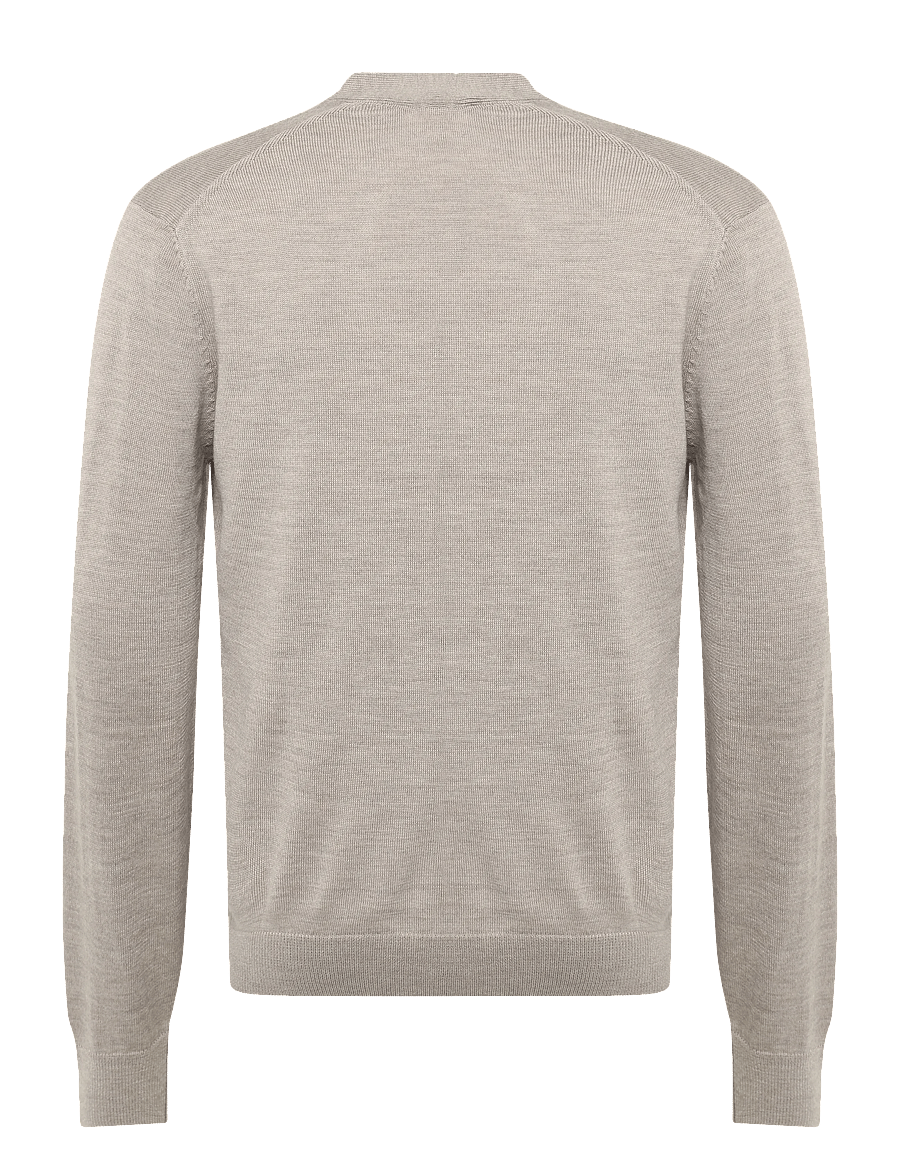 Maison Kitsune - FOX HEAD PATCH CLASSIC CARDIGAN - strickjacken - beige melange - 1