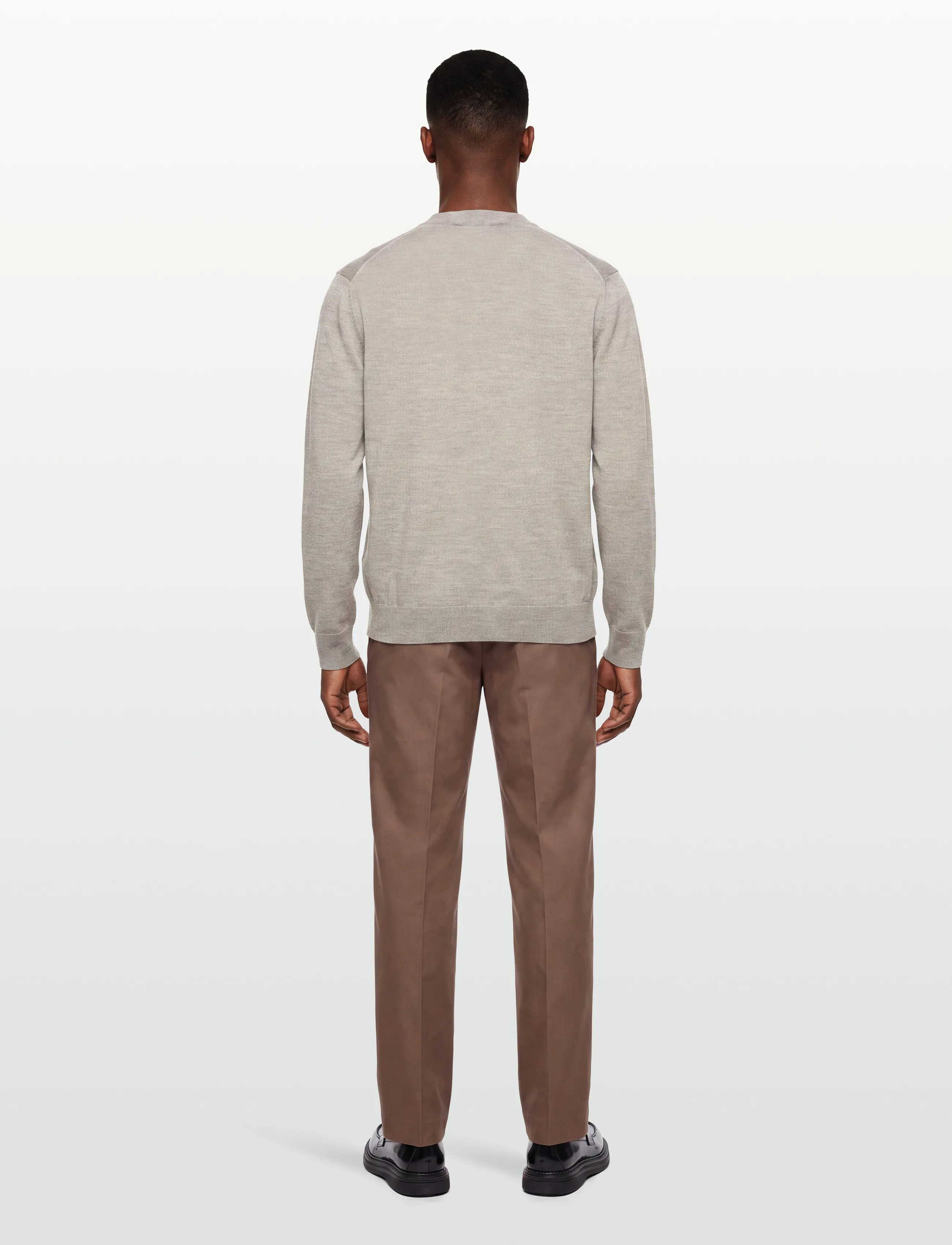Maison Kitsune - FOX HEAD PATCH CLASSIC CARDIGAN - strickjacken - beige melange - 4