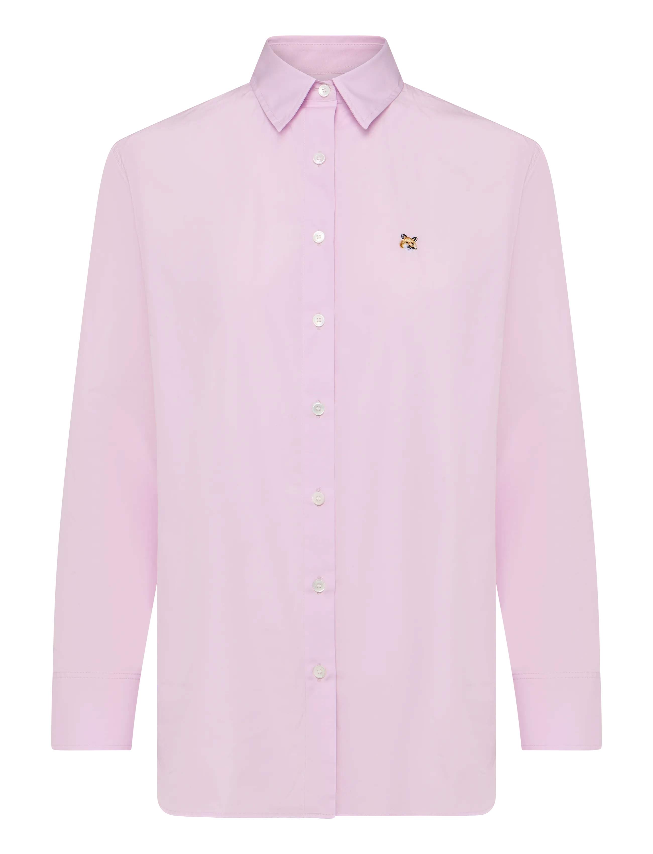 Maison Kitsune FOX HEAD EMBROIDERY CLASSIC SHIRT - Blússur & Skyrtur - LIGHT PINK / pink/rose
