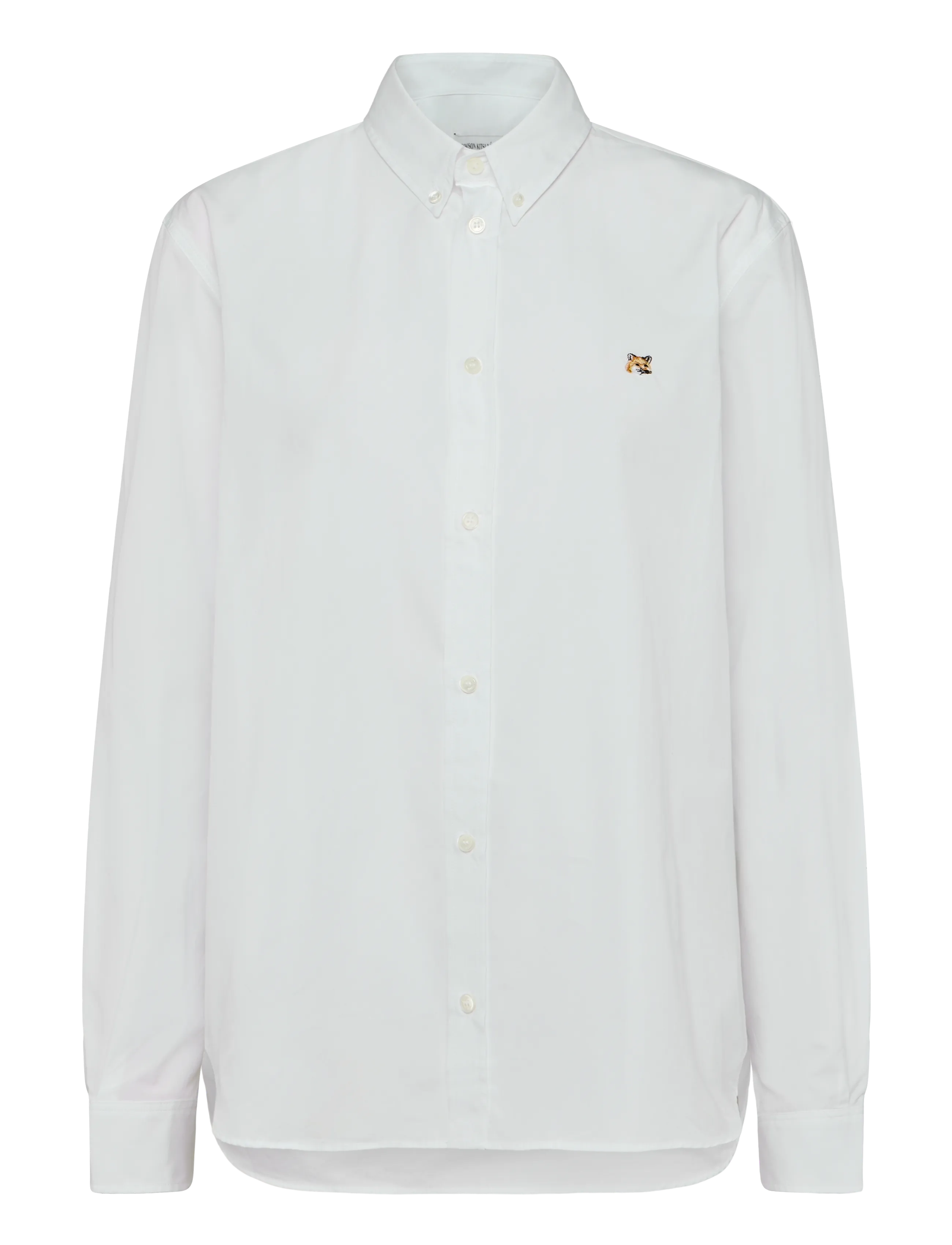 Maison Kitsune FOX HEAD EMBROIDERY CLASSIC SHIRT - Fitness & Løb - WHITE / white