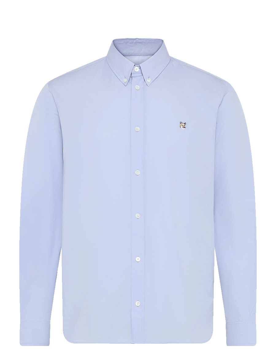 Maison Kitsune - FOX HEAD EMBROIDERY CLASSIC SHIRT - oxford-hemden - light blue - 1
