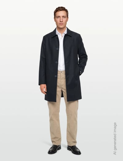 Maison Kitsune Bill Coat (Blue Navy/Marinblå) - 5099 kr