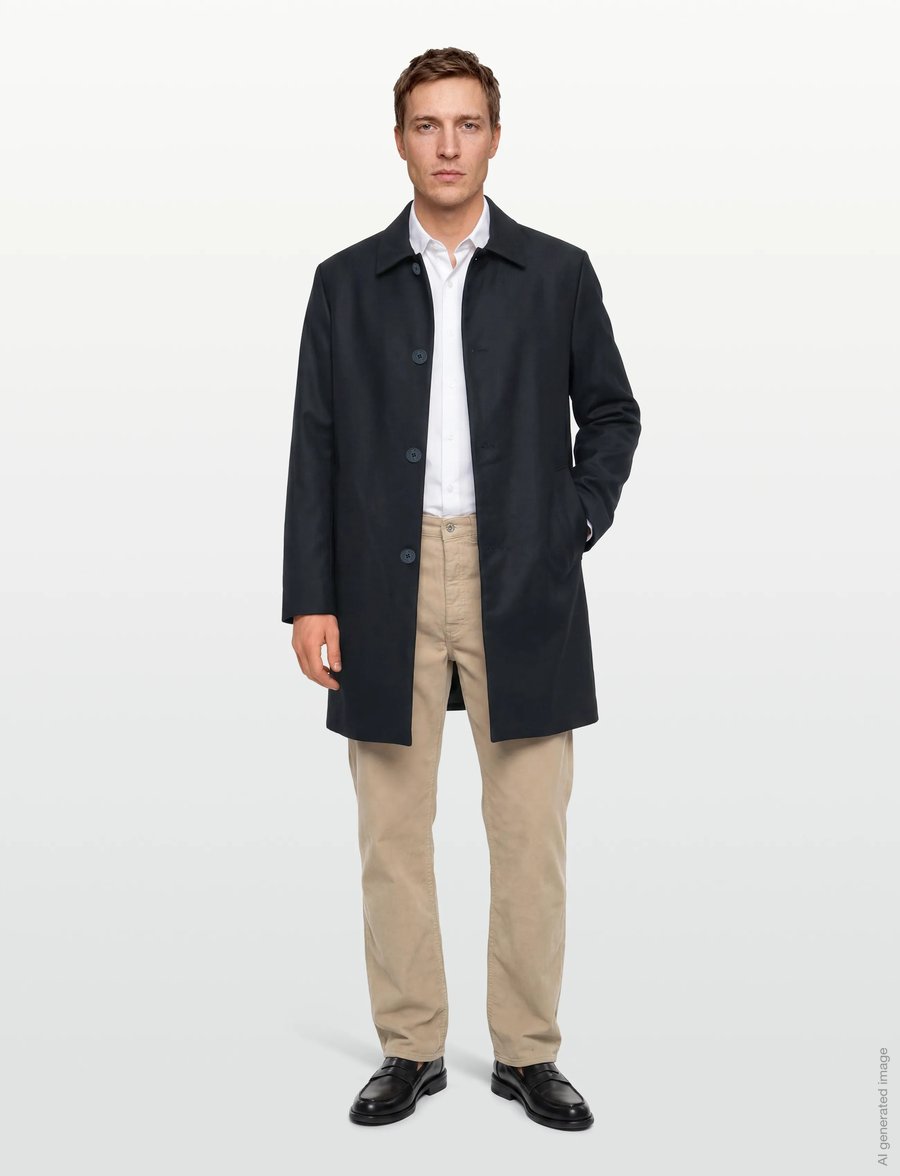 Maison Kitsune - BILL COAT - tunna rockar - blue navy - 0