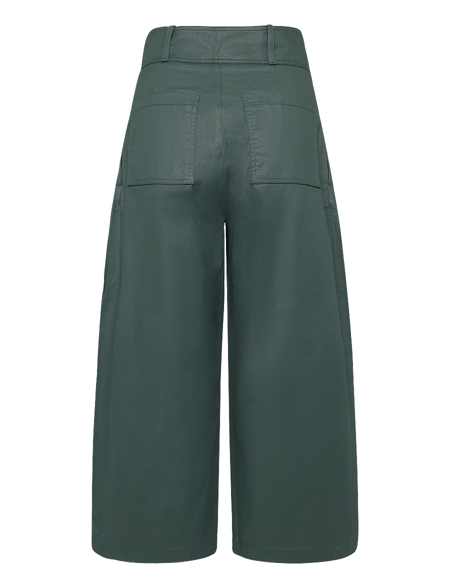 Maison Kitsune - JAPANESE PANTS - poolpikad püksid - dark green - 1