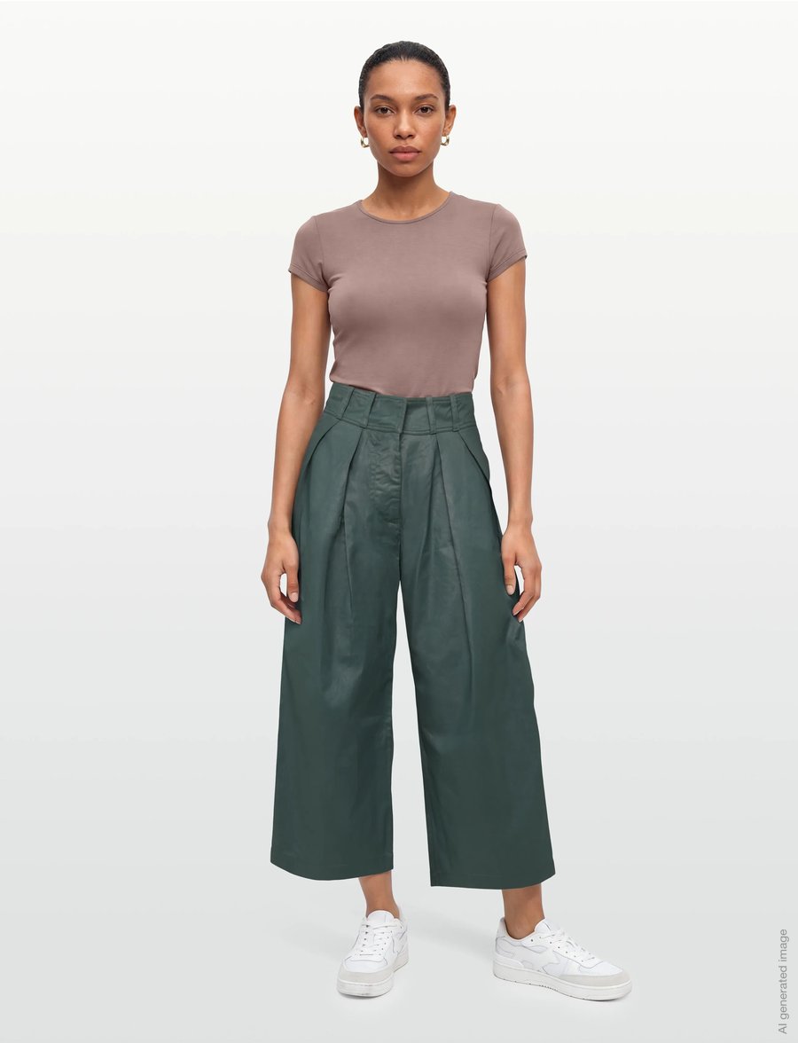 Maison Kitsune - JAPANESE PANTS - culottes - dark green - 0