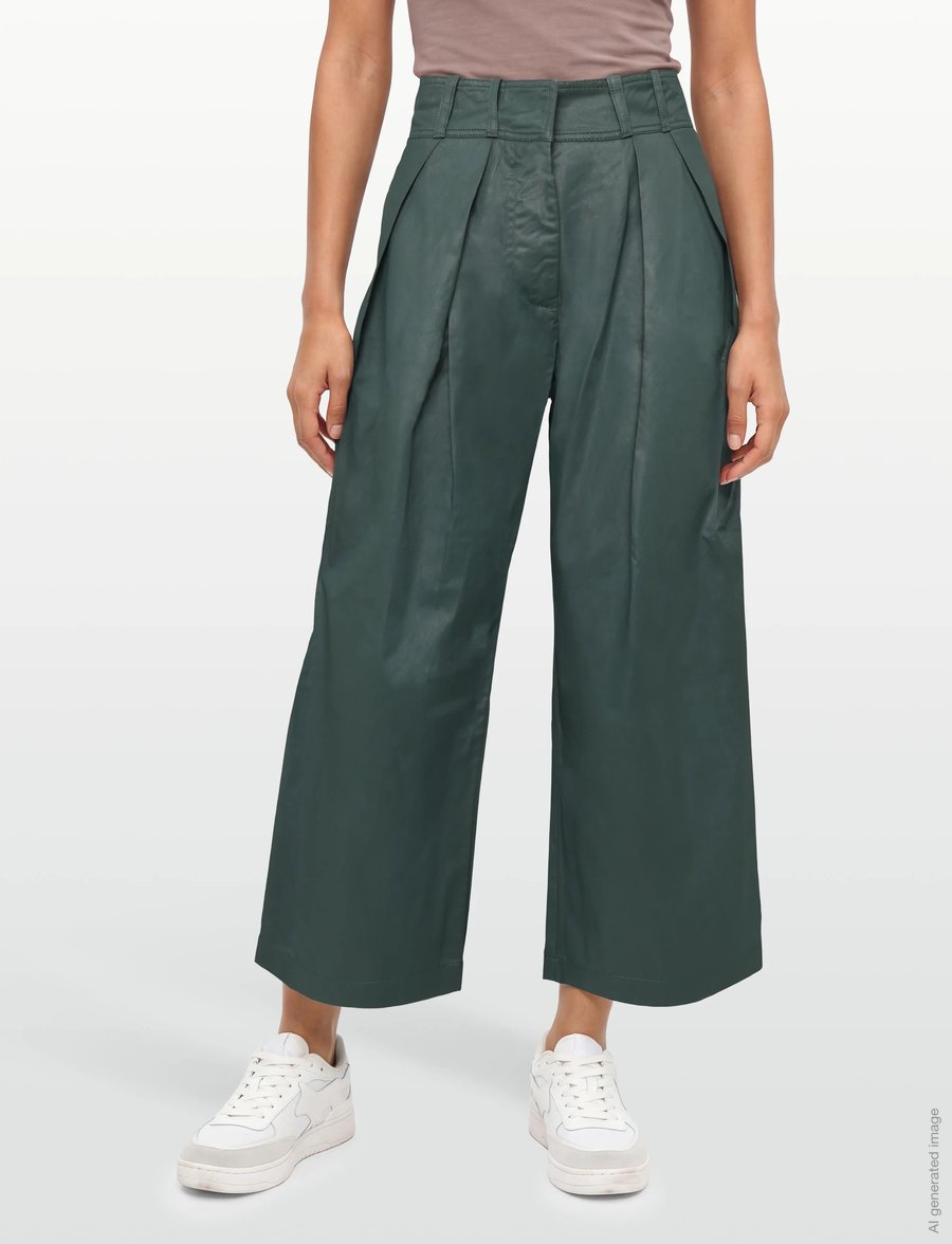 Maison Kitsune - JAPANESE PANTS - culottes - dark green - 3