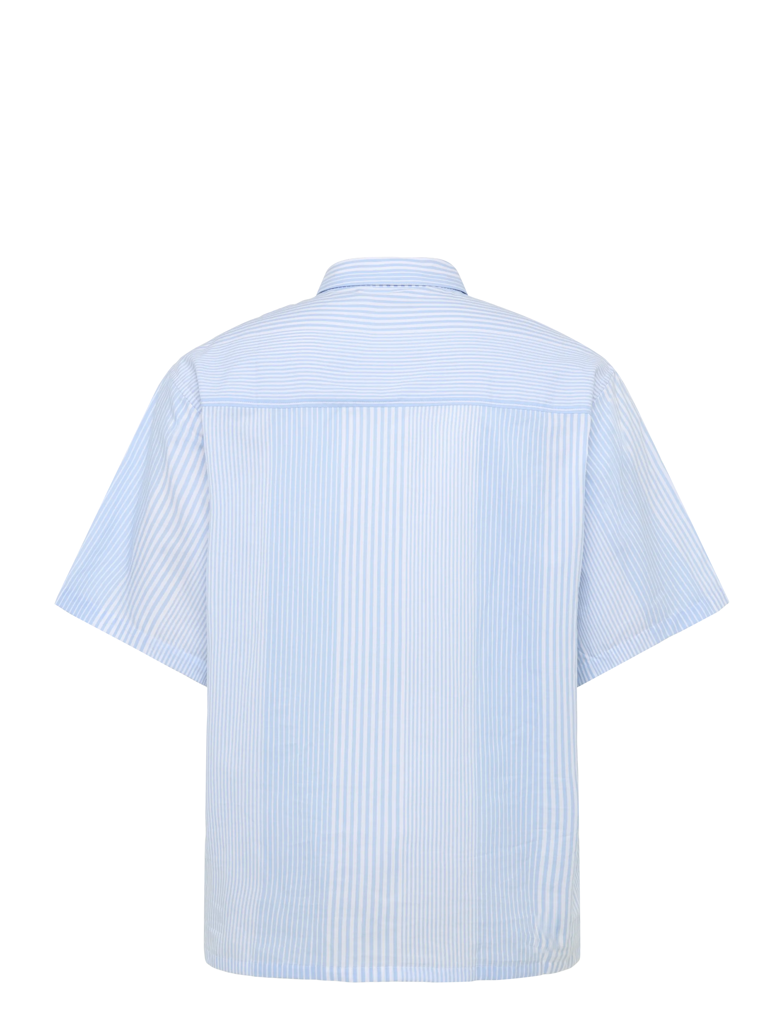 Maison Kitsune - OVERSIZED SHORT SLEEVE SHIRT - light blue stripes - 1
