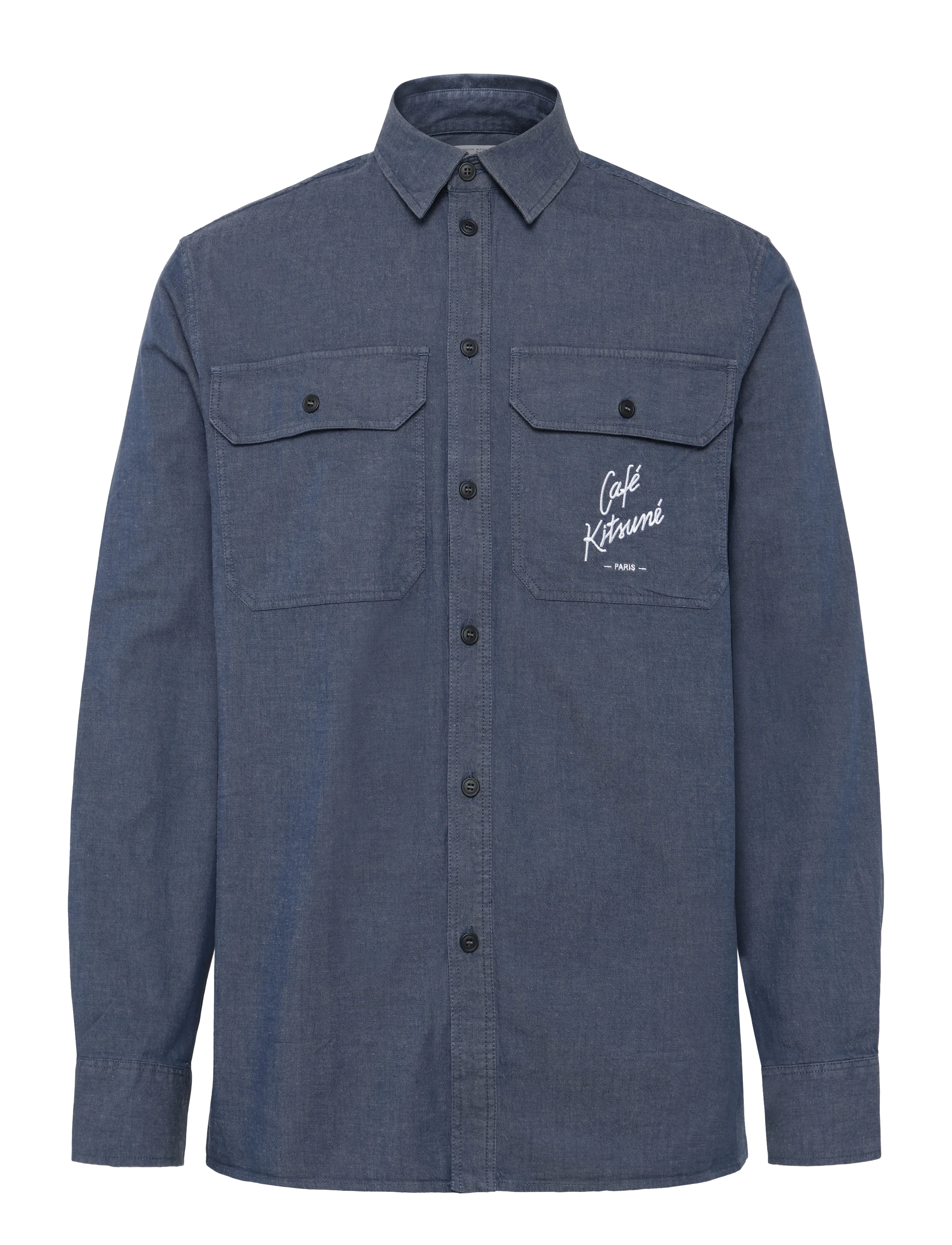 Maison Kitsune CAFE CHAMBRAY SHIRT - Neuheiten - NAVY / navy