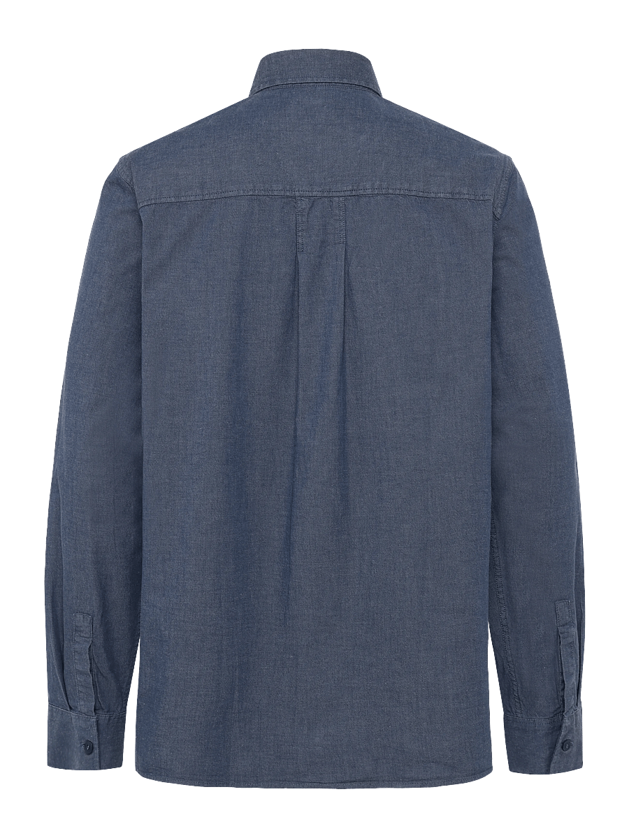 Maison Kitsune - CAFE CHAMBRAY SHIRT - denim shirts - navy - 1