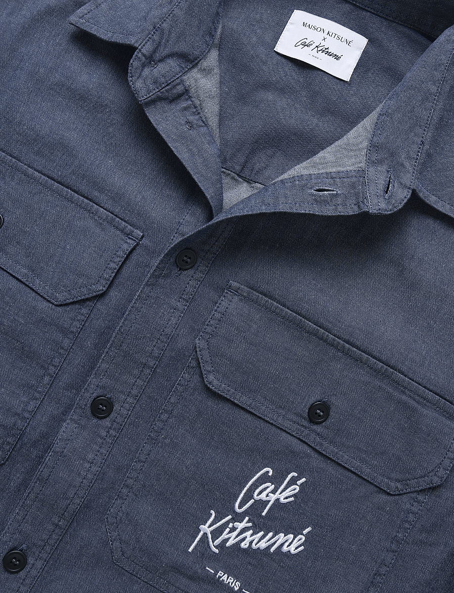 Maison Kitsune - CAFE CHAMBRAY SHIRT - denim shirts - navy - 2