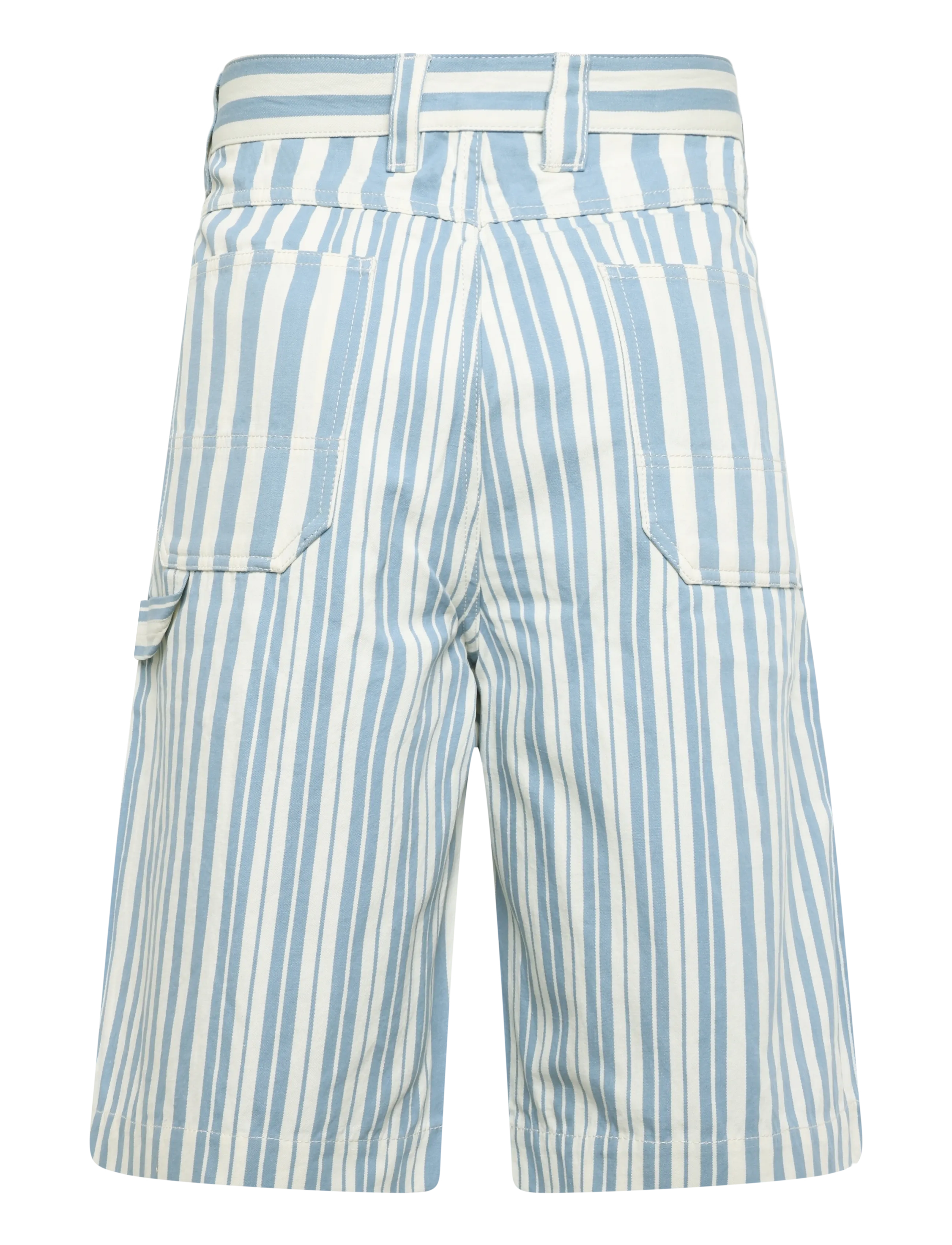 Maison Kitsune - OUTDOOR BERMUDA - cargo shorts - sky blue stripes - 1