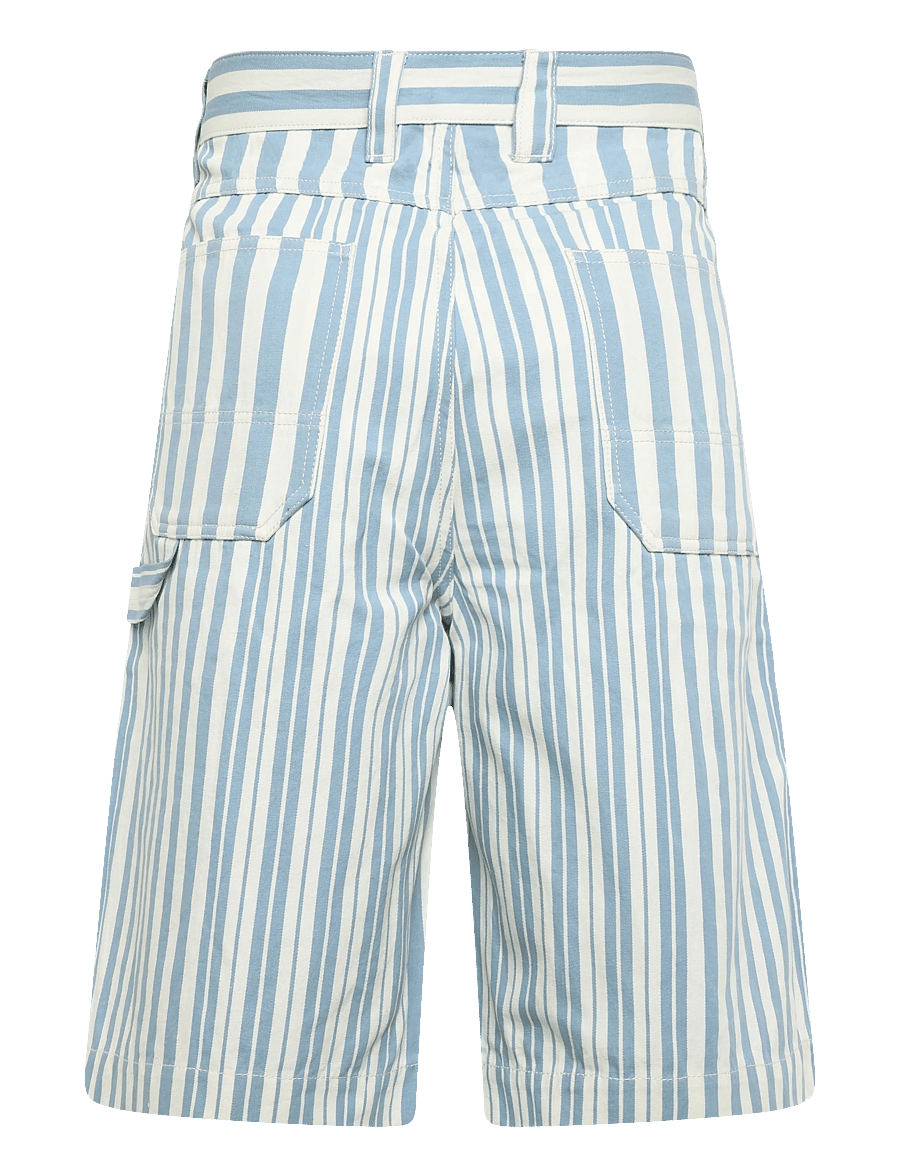 Maison Kitsune - OUTDOOR BERMUDA - cargo shorts - sky blue stripes - 1