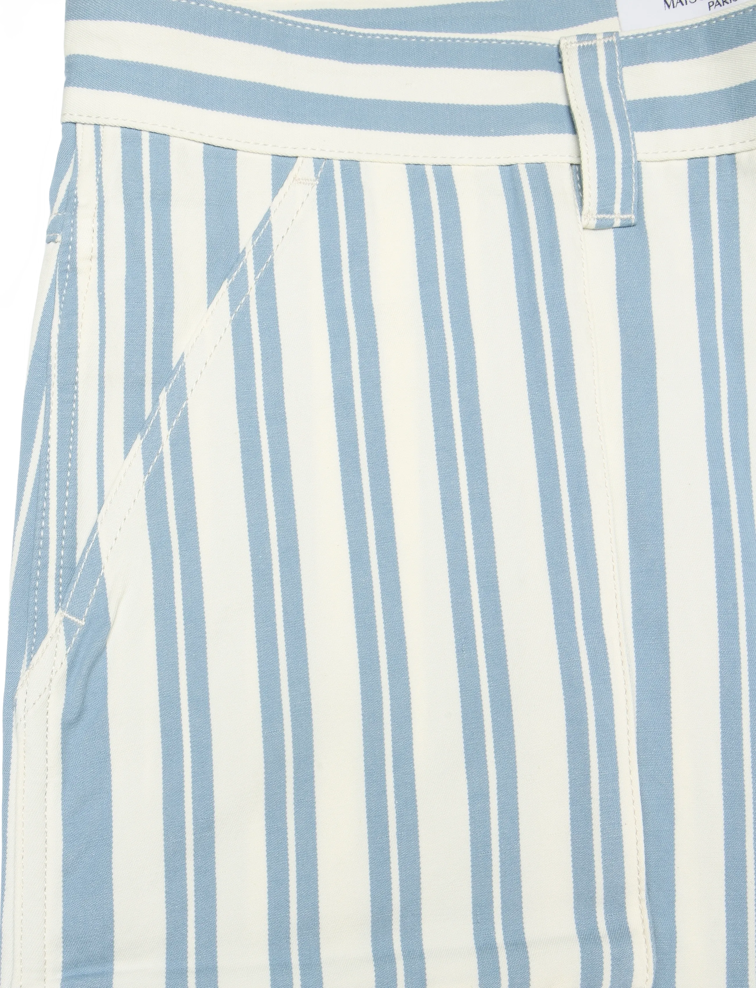 Maison Kitsune - OUTDOOR BERMUDA - cargo shorts - sky blue stripes - 2