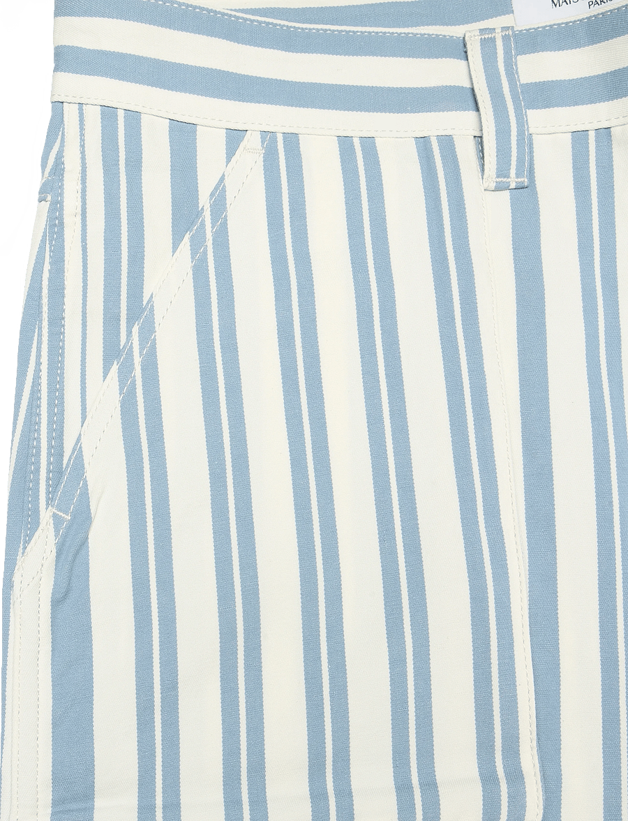 Maison Kitsune - OUTDOOR BERMUDA - cargo shorts - sky blue stripes - 2