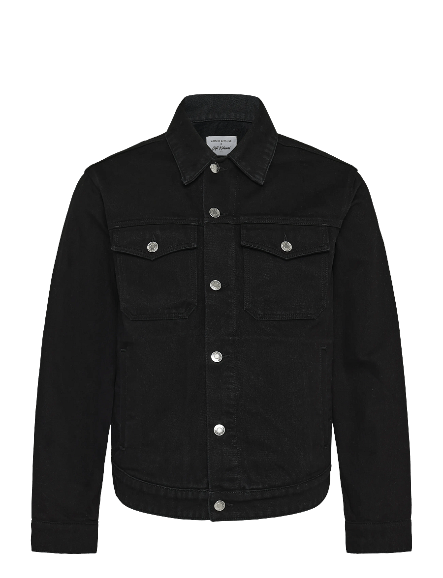 Maison Kitsune - CAFE TRUCKER JACKET - unlined denim jackets - black - 0