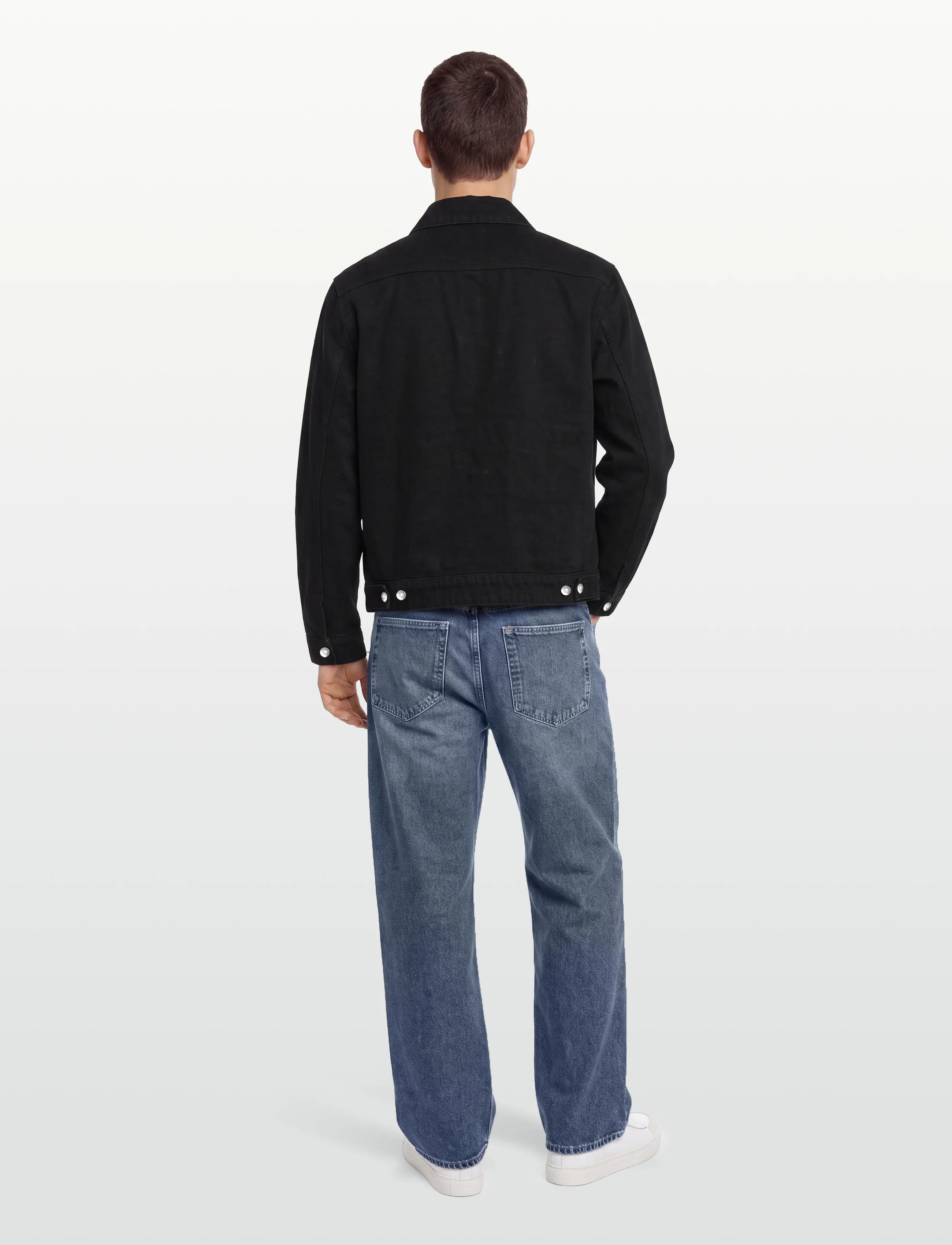 Maison Kitsune - CAFE TRUCKER JACKET - ofodrade jeansjackor - black - 4