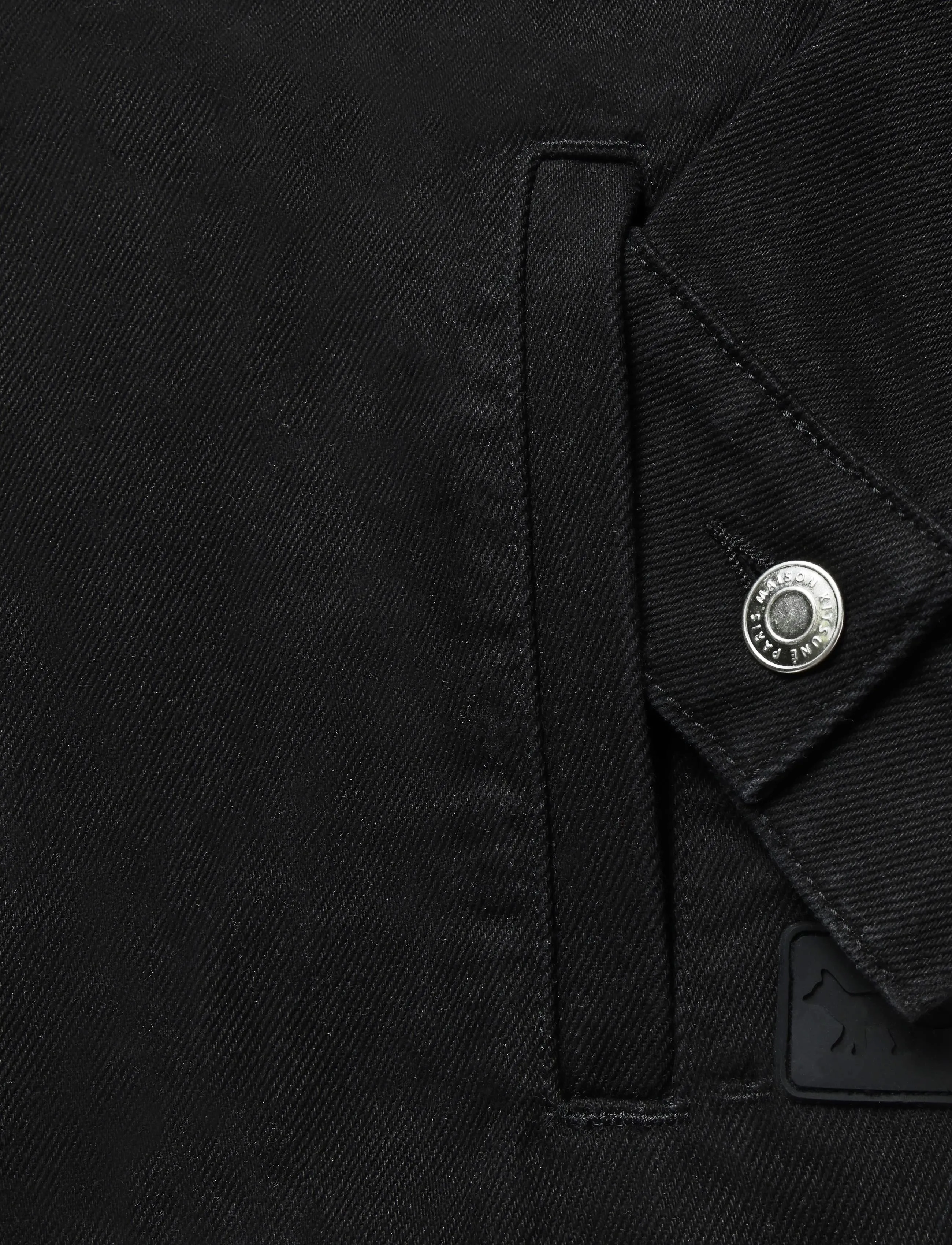 Maison Kitsune - CAFE TRUCKER JACKET - black - 3