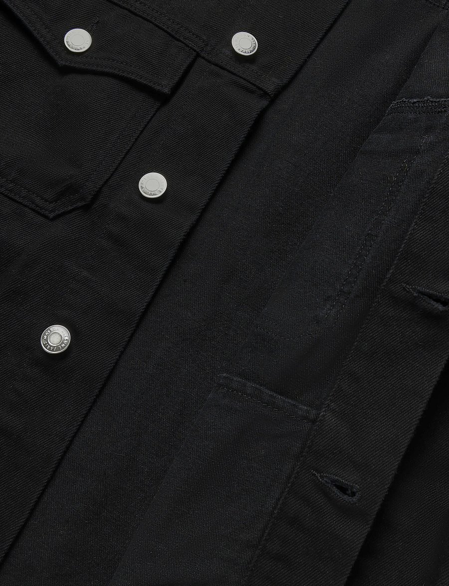 Maison Kitsune - CAFE TRUCKER JACKET - unlined denim jackets - black - 4