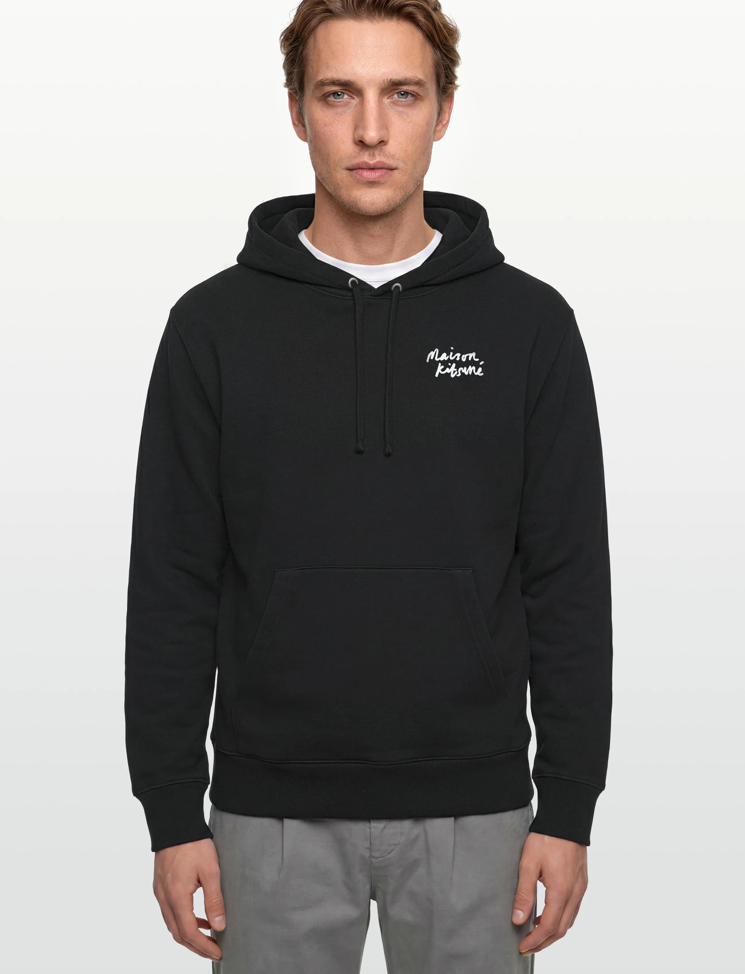 Maison Kitsune - MINI HANDWRITING RELAXED HOODIE - hoodies - black - 3