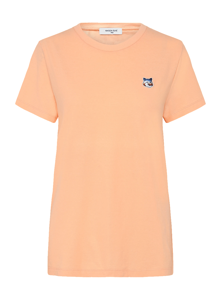 Maison Kitsune - GRADIENT FOX HEAD PATCH RELAXED TEE-SHIRT - t-shirts - peach - 0